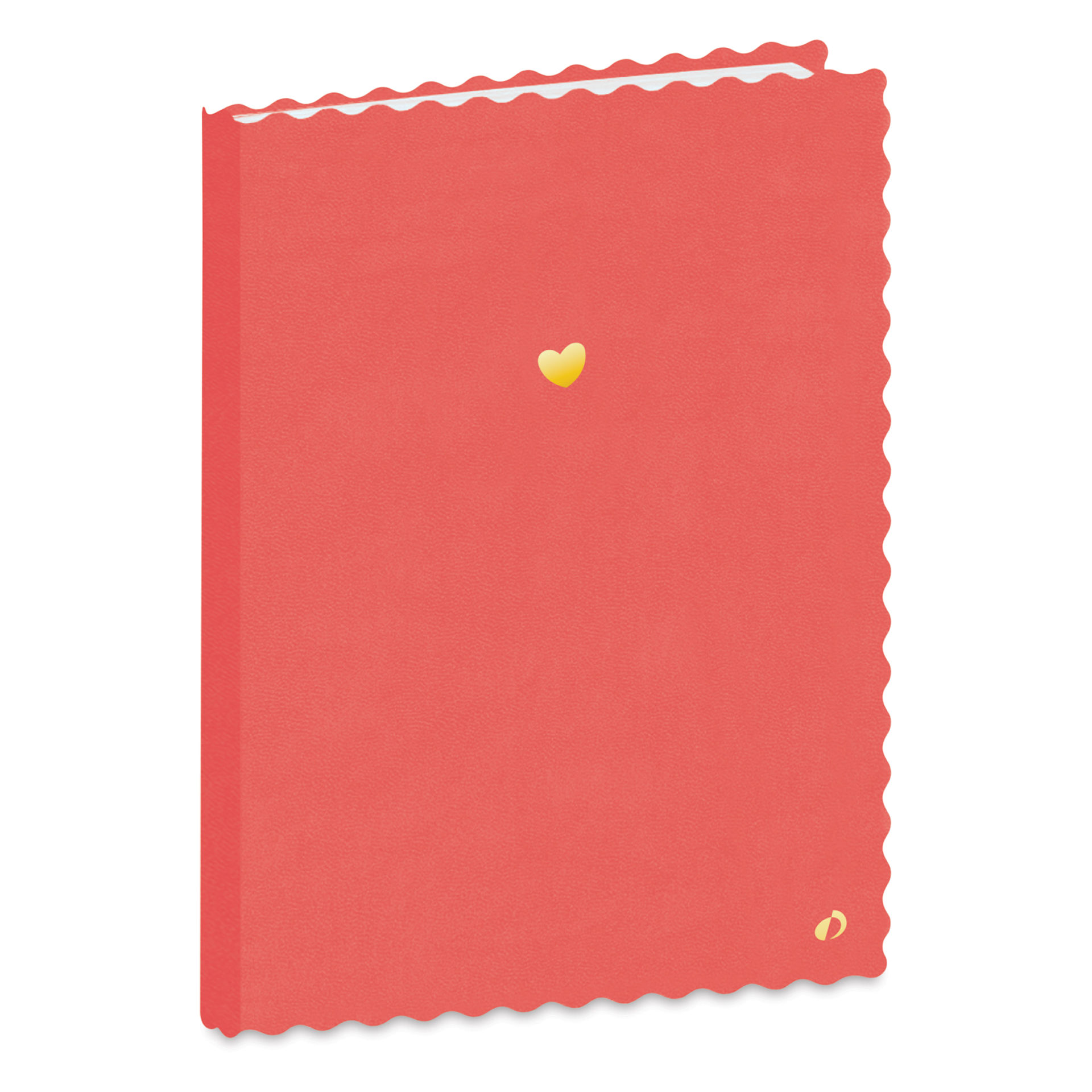 Quo Vadis Scalloped-Edge Notebook - 6" x 8-1/2", Pink Heart
