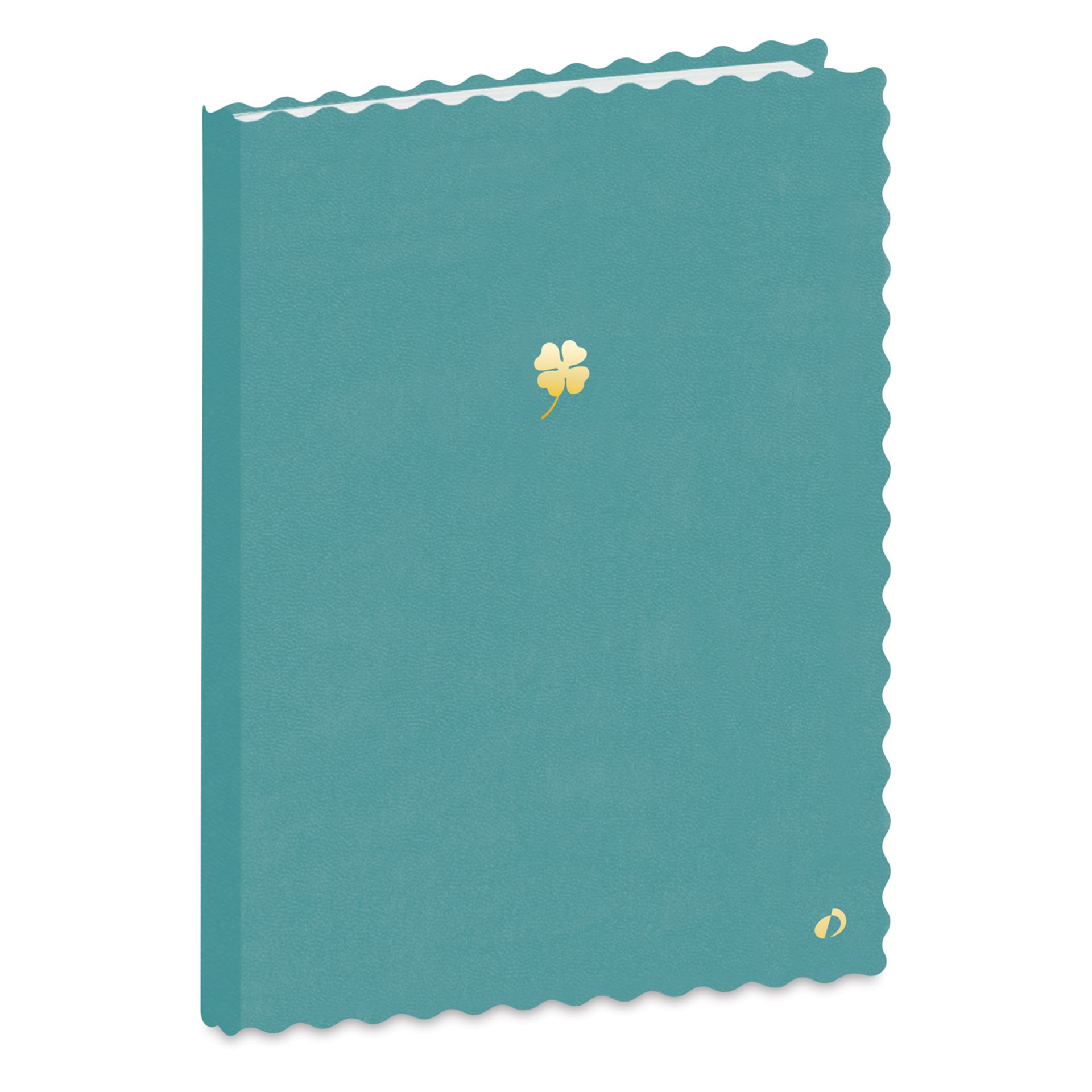 Quo Vadis Scalloped-Edge Notebook - 6" x 8-1/2", Green Clover