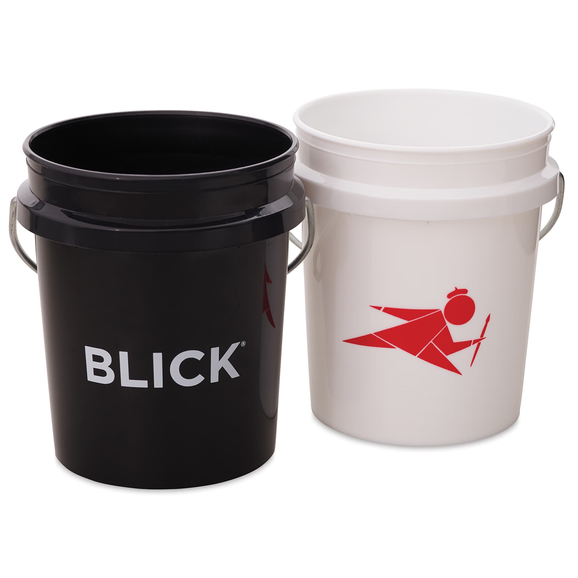 Blick Mini Buckets -  black and white 14 oz buckets