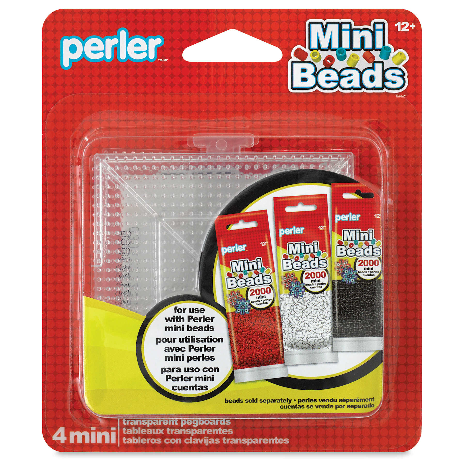 Perler Mini Beads Pegboards Set, front of the packaging