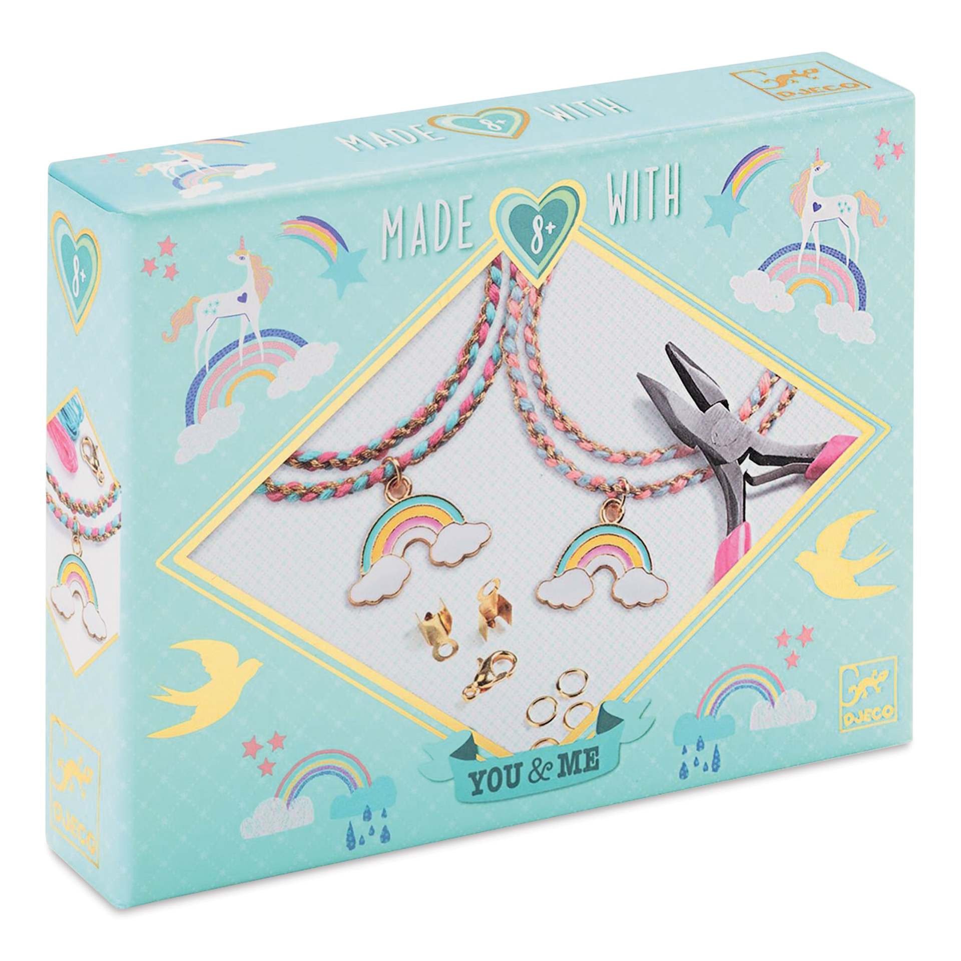 Djeco You & Me Jewelry Kit - Rainbow Kumihimo front of packaging
