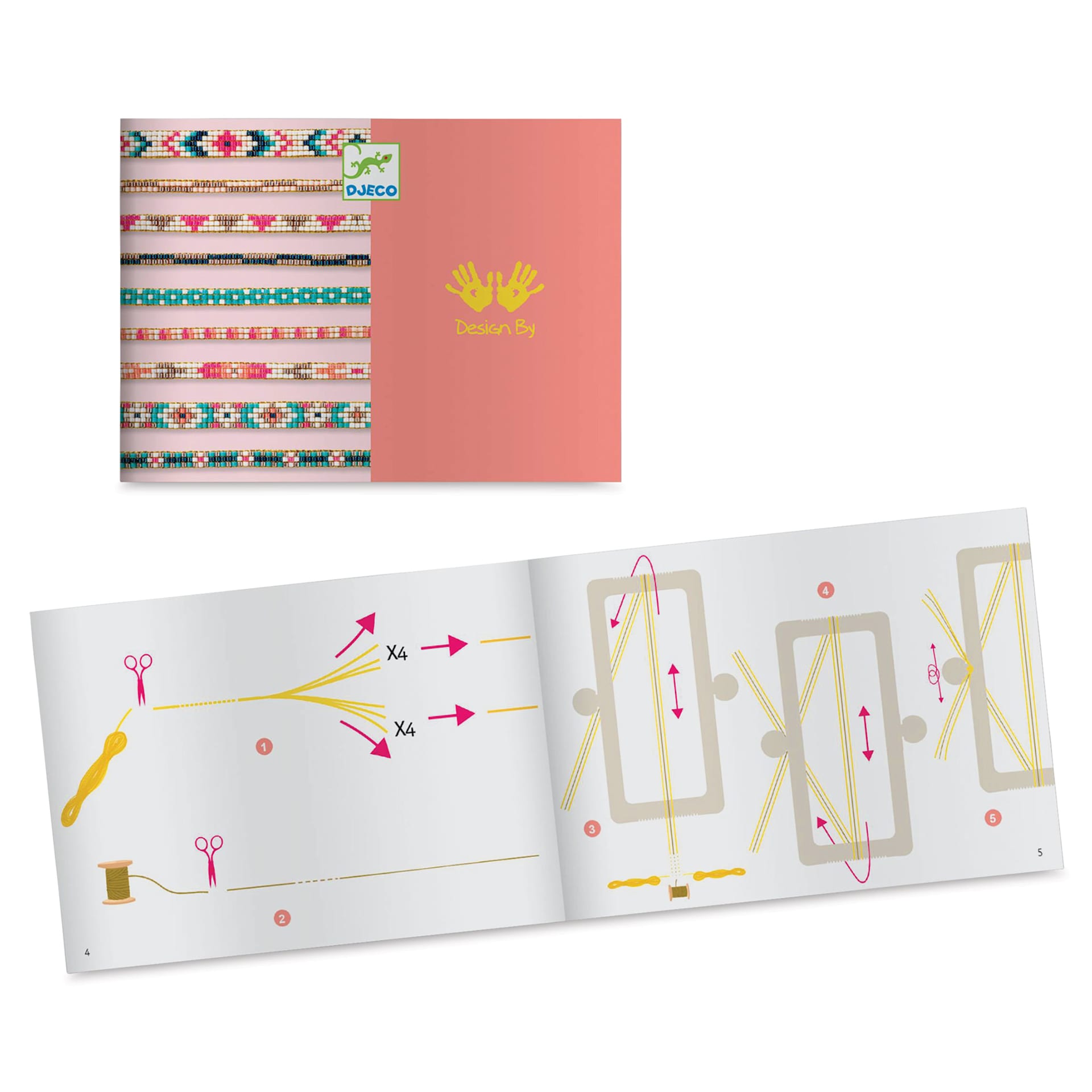 Djeco Tiny Beads Jewelry Craft Kit instructions booklet