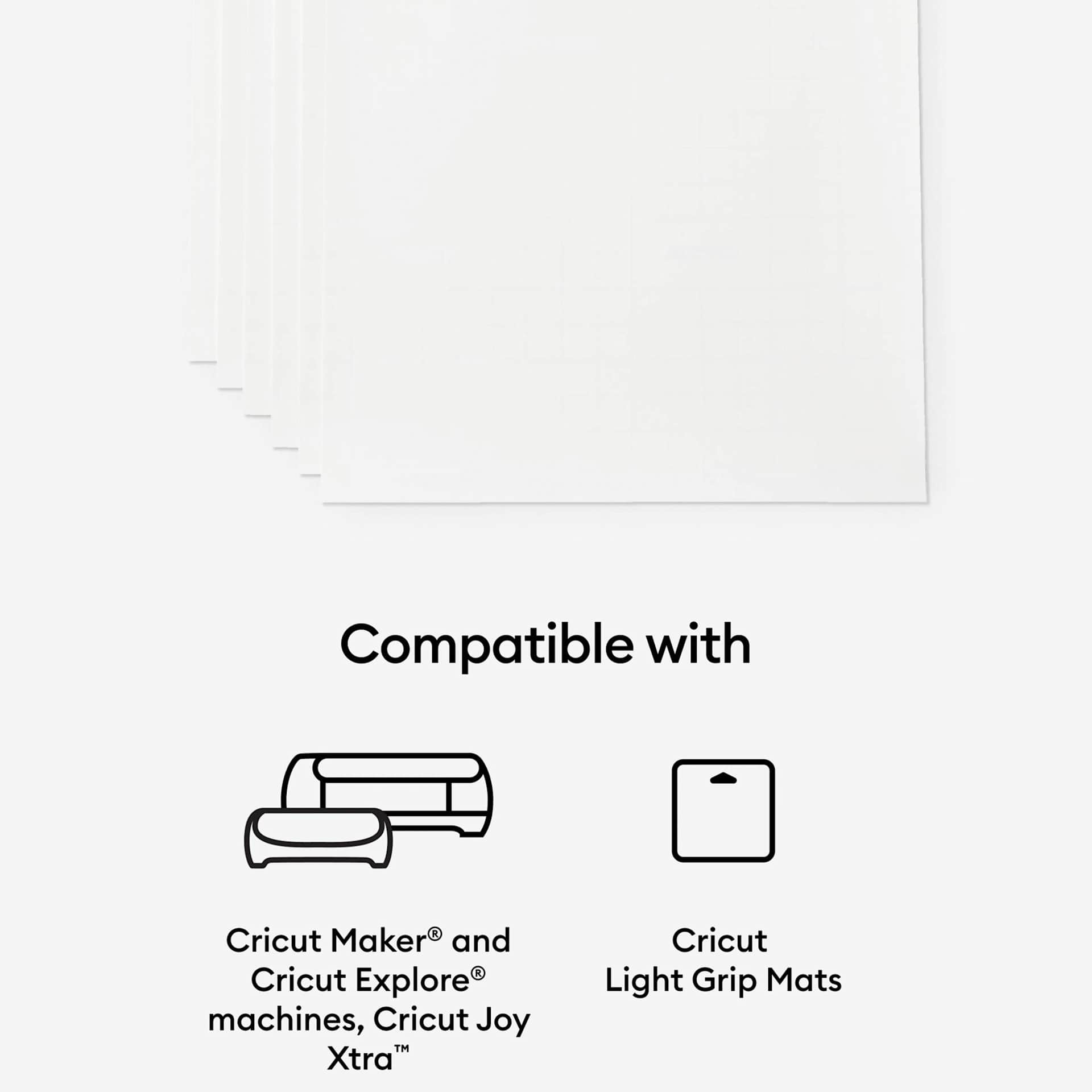Cricut Printable Sticker Paper - White, 8-1/2" x 11", Pkg of 8 compatible with