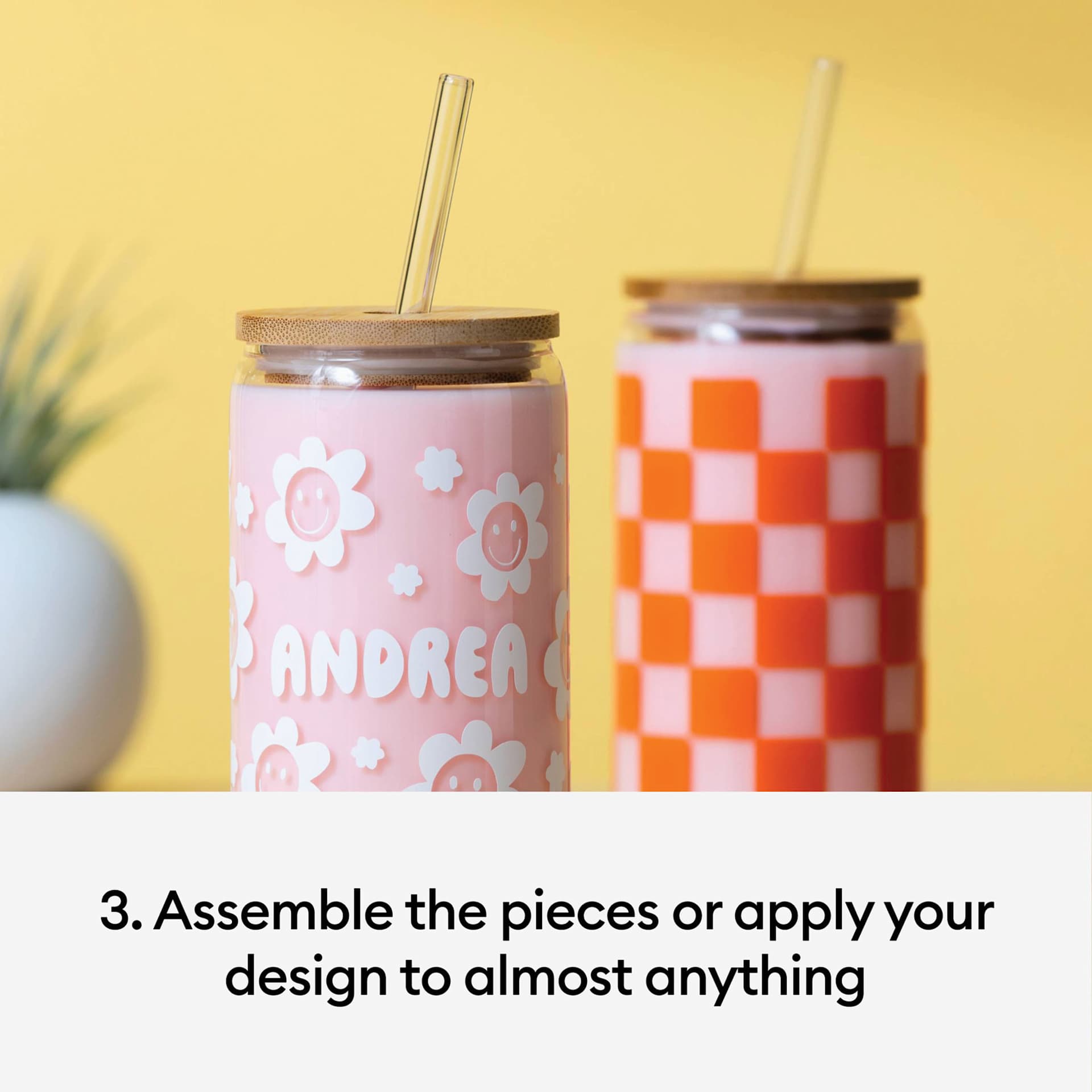 Cricut Joy Xtra finished tumbler examples