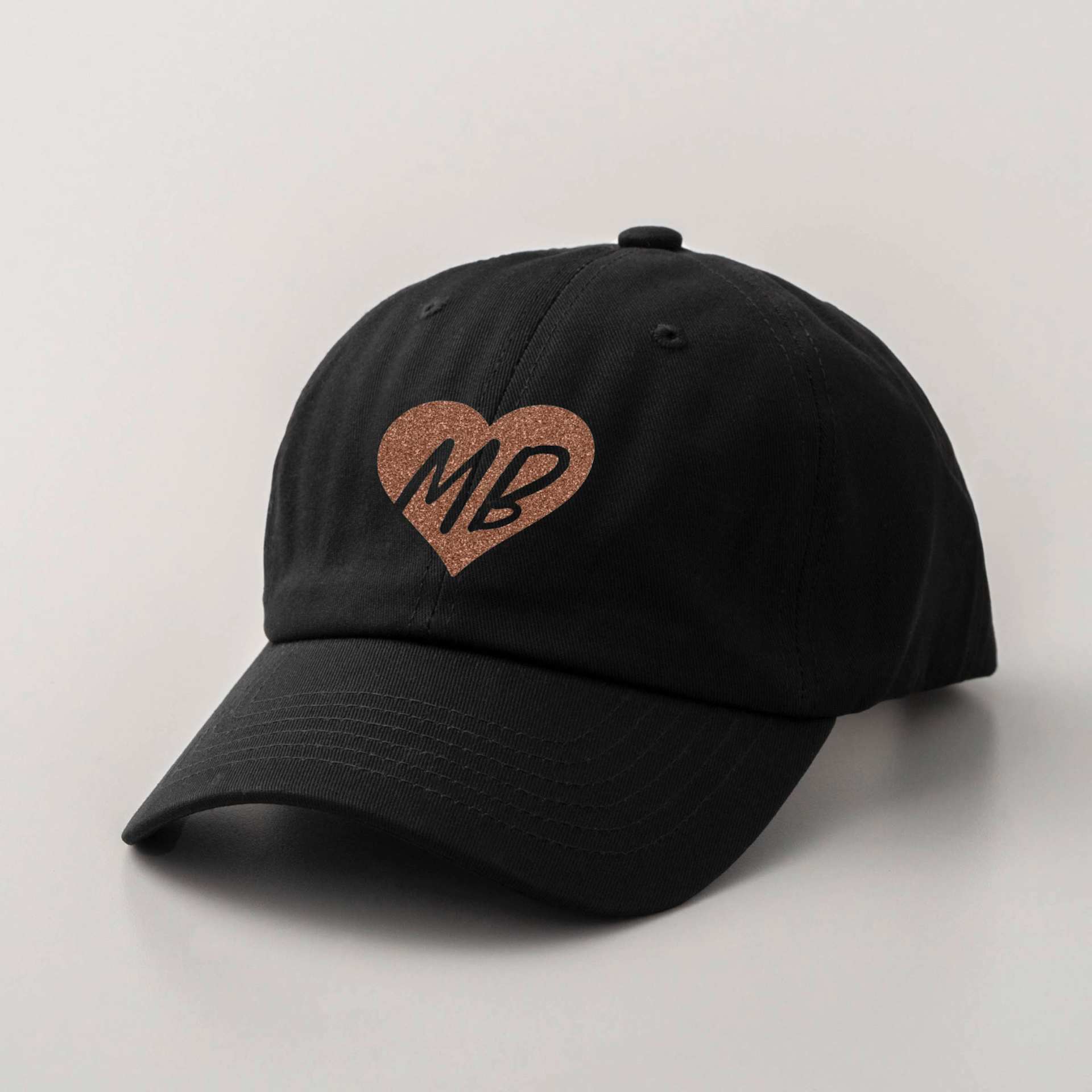 Cricut Joy Xtra Prismatic Glitter Smart Iron-On Heat-Transfer Vinyl - Sea Sparkle Sampler finished hat decal example