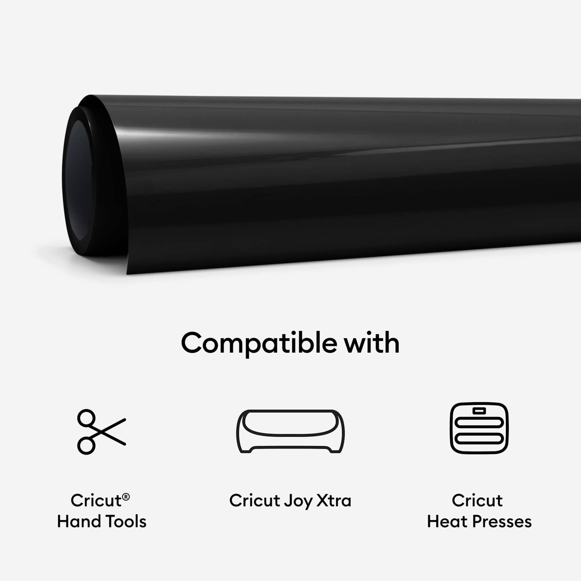 Cricut Joy Xtra Smart Iron-On Vinyl - Black, 9-1/2" x 2 ft features