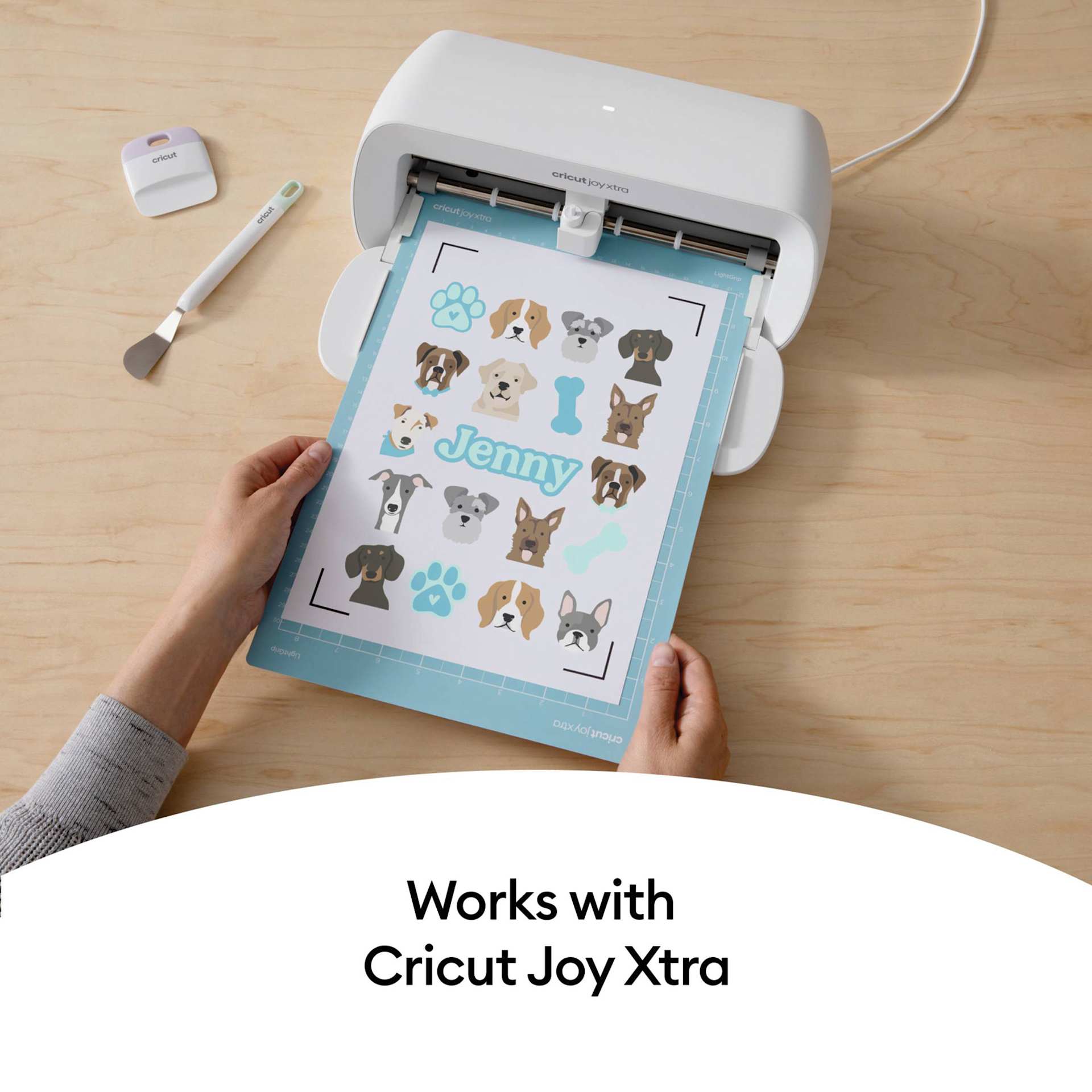 Cricut Joy Xtra Adhesive Cutting Mat - Light Grip, 8-1/2" x 12" in use with Cricut Joy Xtra (not included)