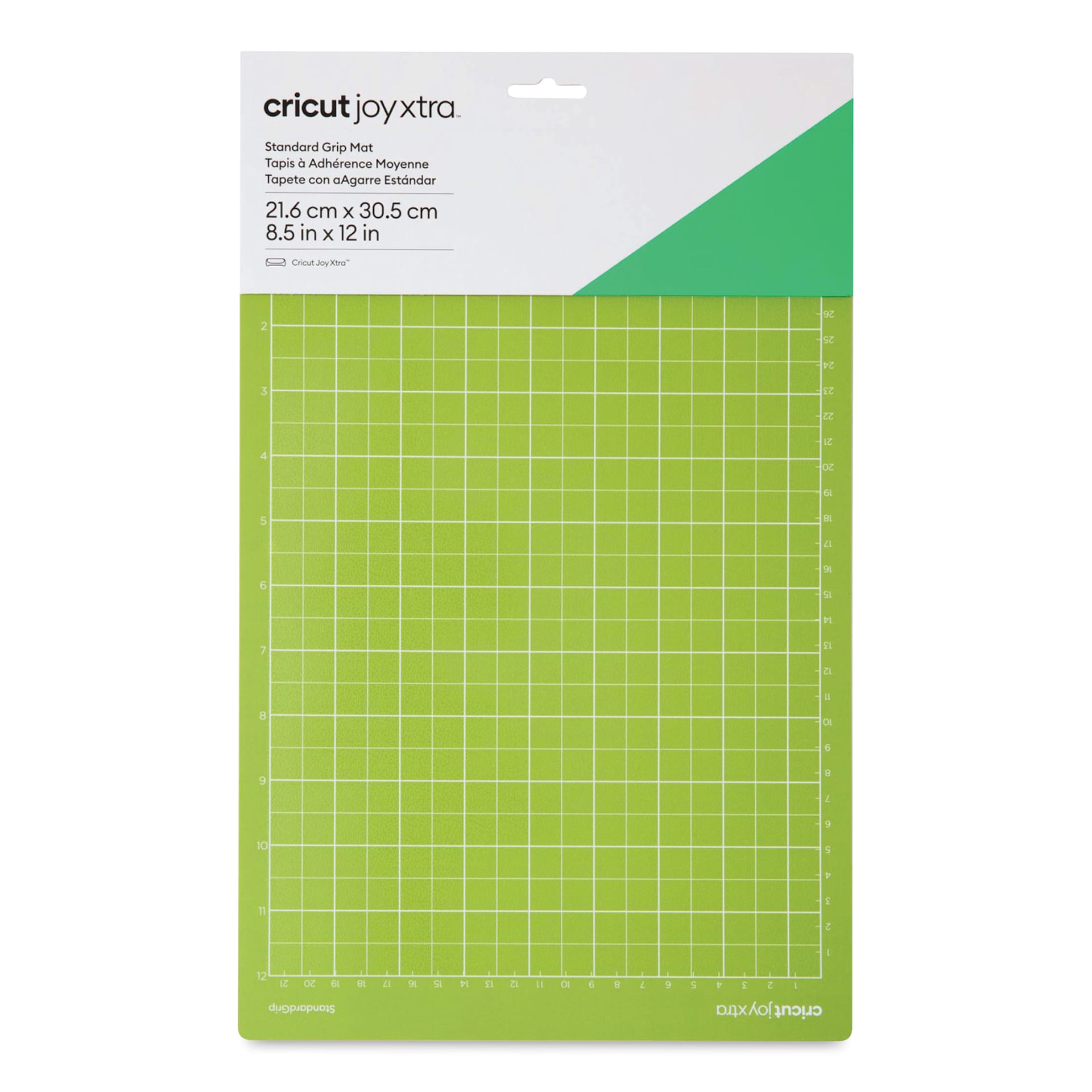 Cricut Joy Xtra Adhesive Cutting Mat - Standard Grip, 8-1/2" x 12" front of packaging
