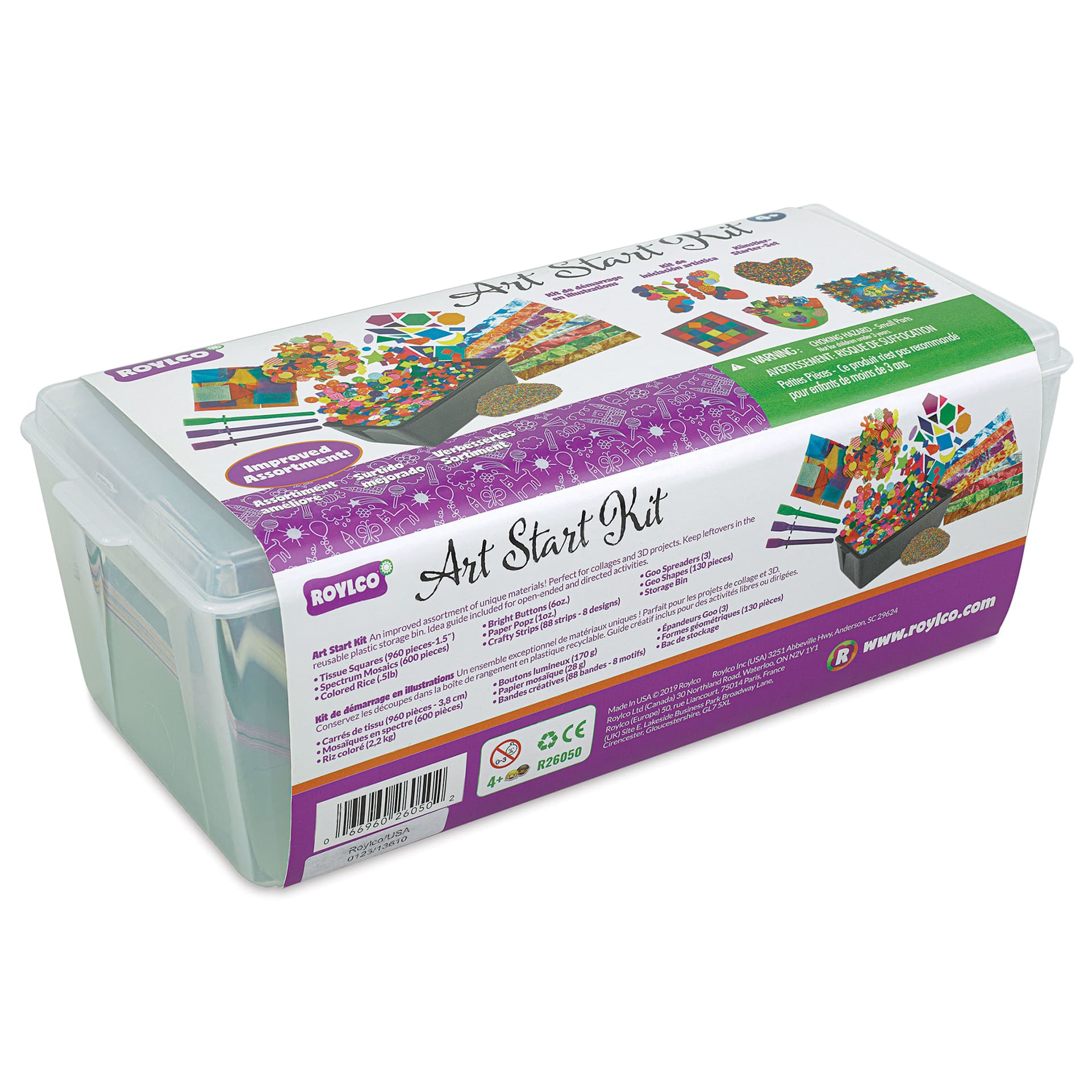 Roylco Art Start Kit front of packaging, angled view