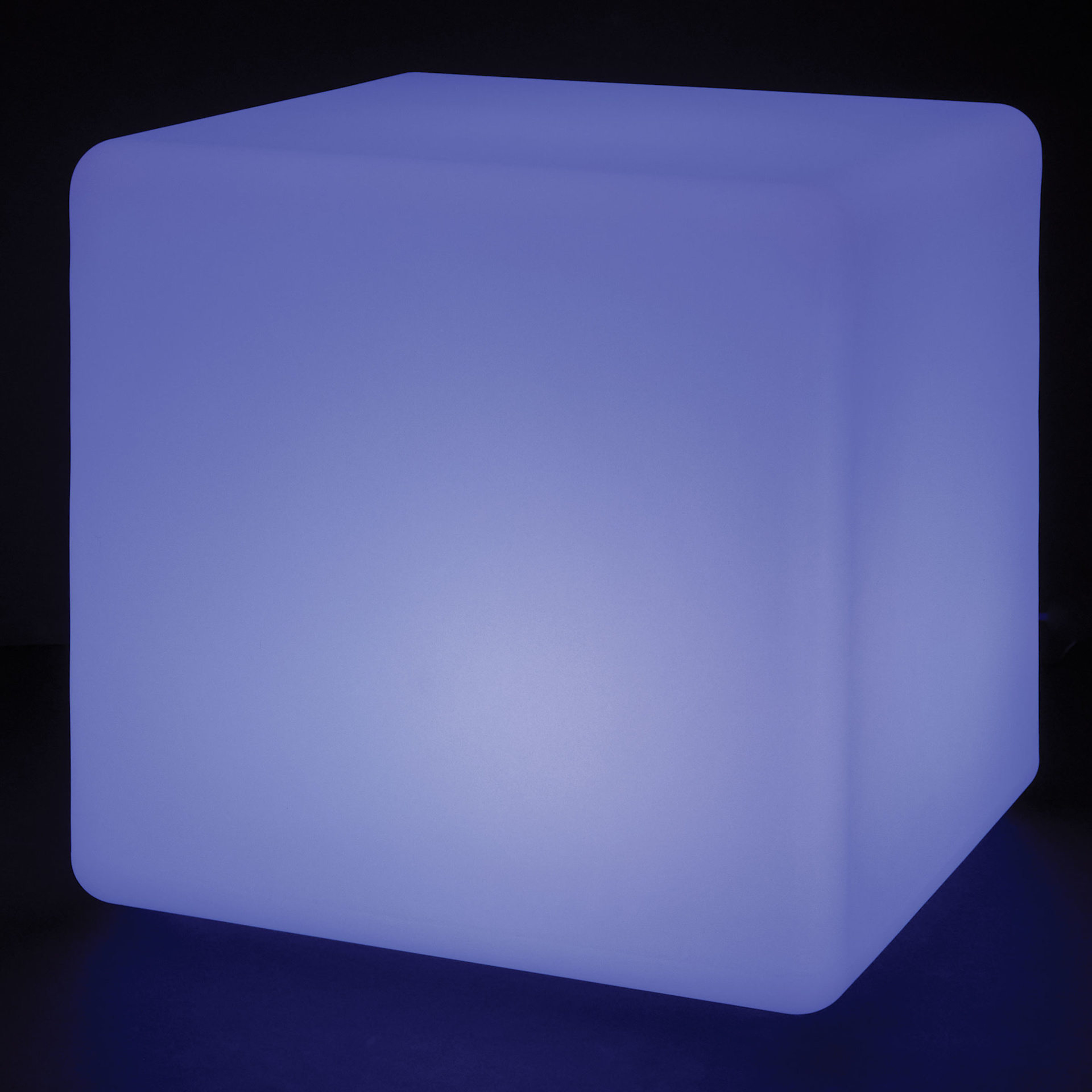 Roylco Educational Light Cube - in dark room, set to violet