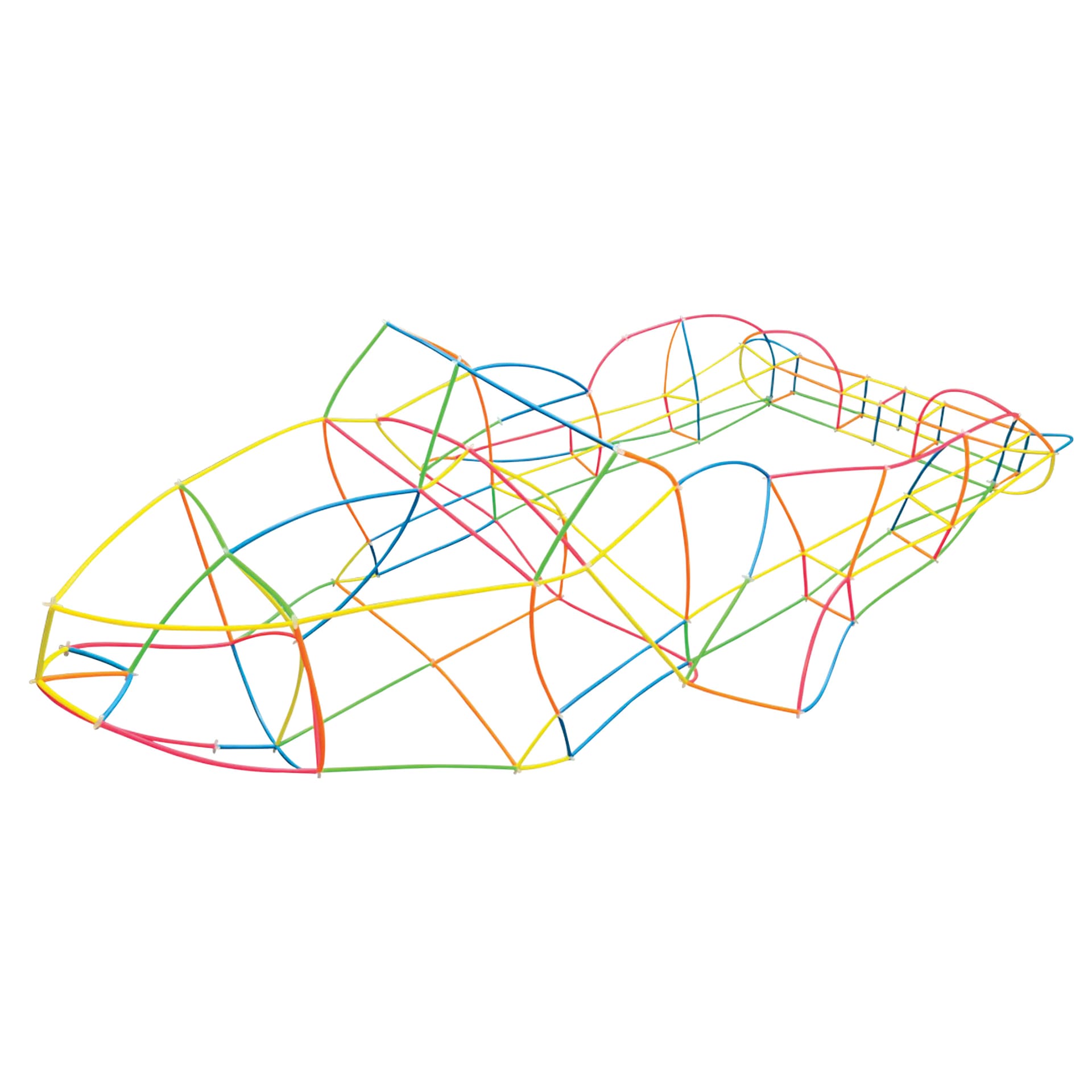 Roylco Tubes and Connectors Kit - Set of 338 boat shape made from Roylco Tubes and Connectors
