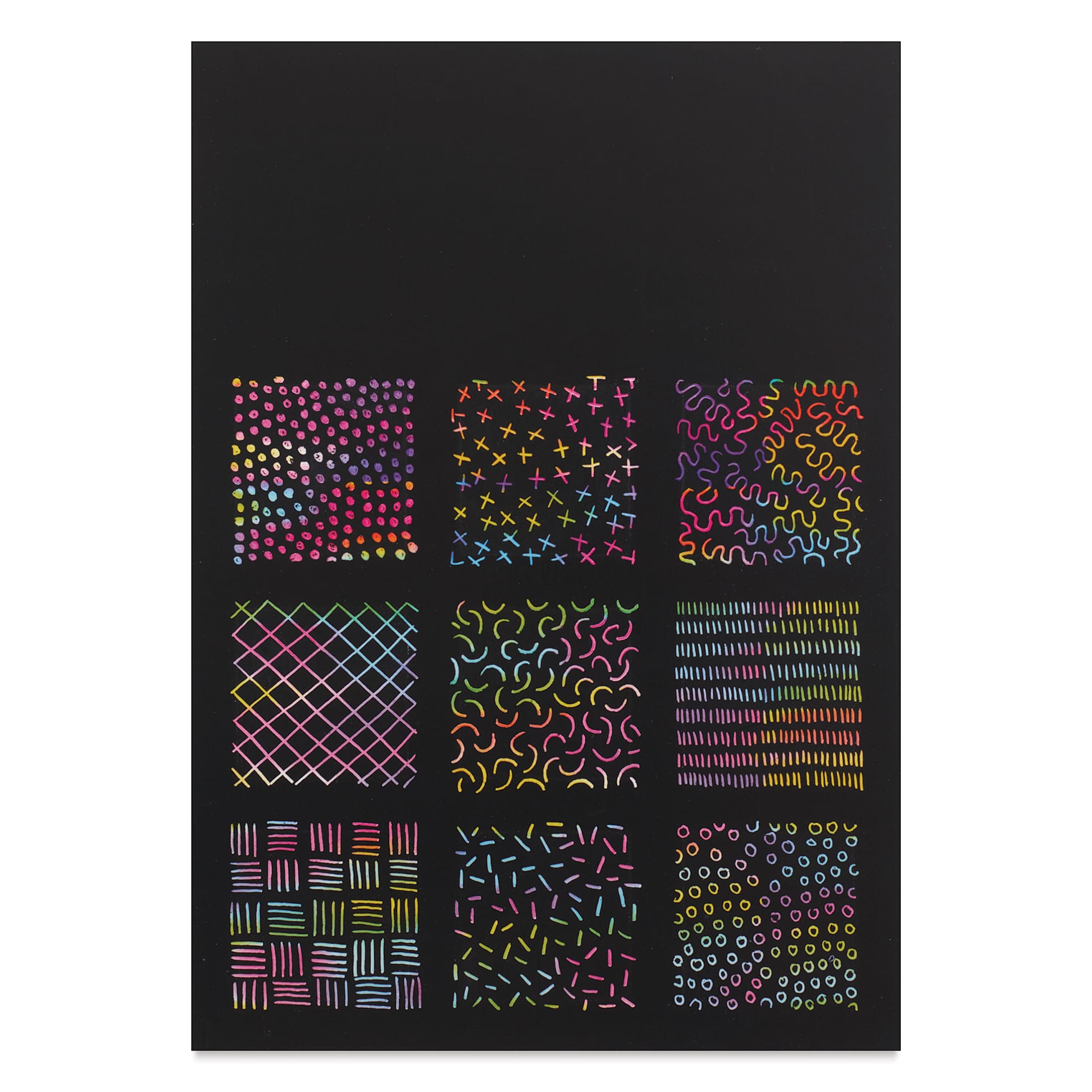 Rico Design Paper Poetry Scratch Paper Pads - Rainbow, A4 - scratched sheet example