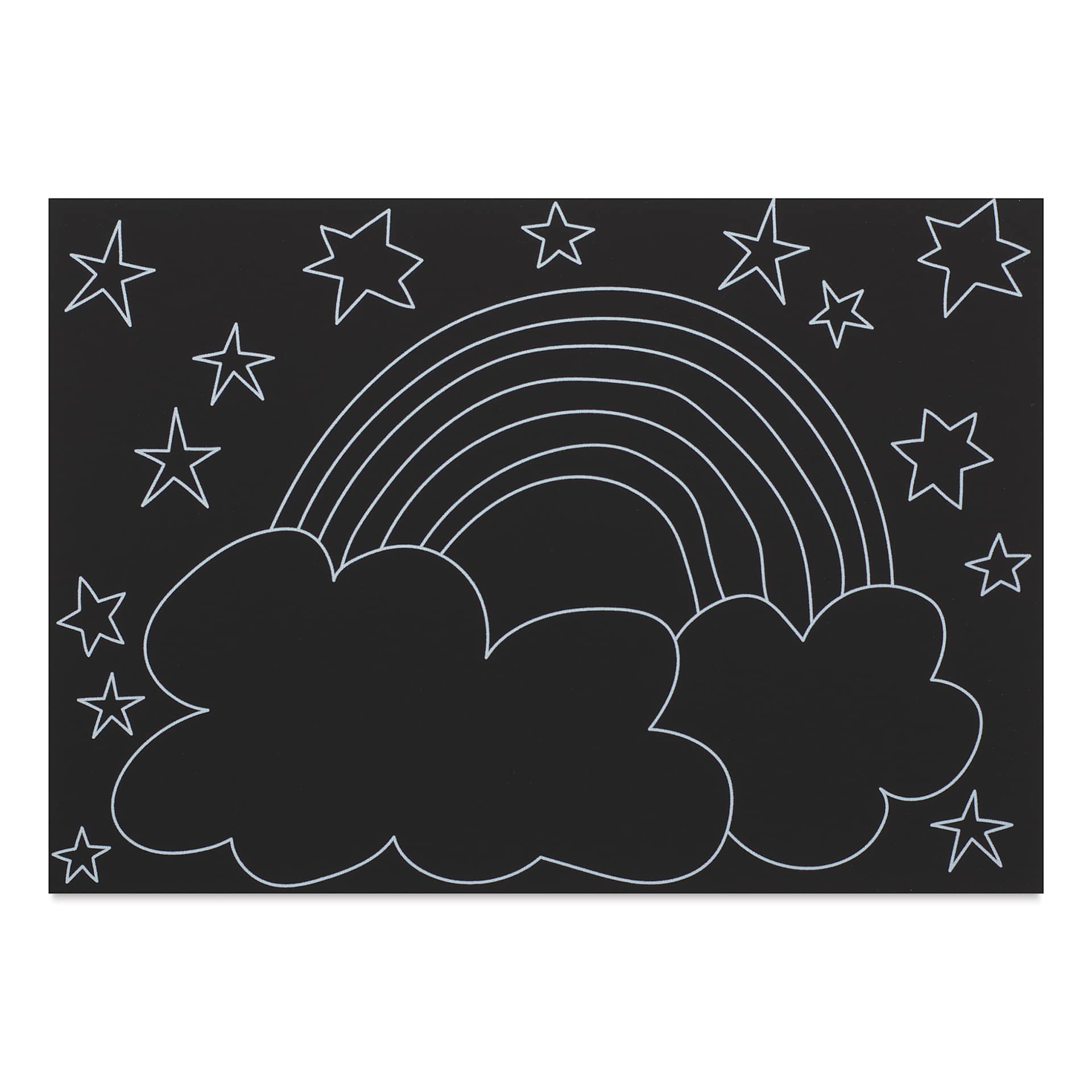 Rico Design Paper Poetry Scratch Paper Pads - Motifs, A5 - rainbow and clouds