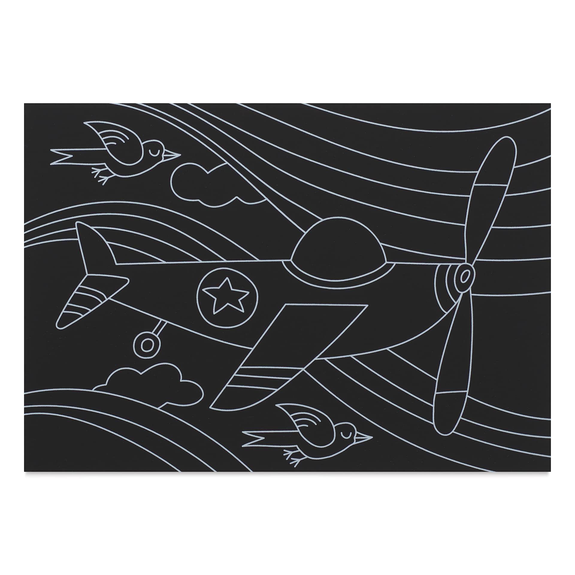 Rico Design Paper Poetry Scratch Paper Pads - Motifs, A5 - airplane