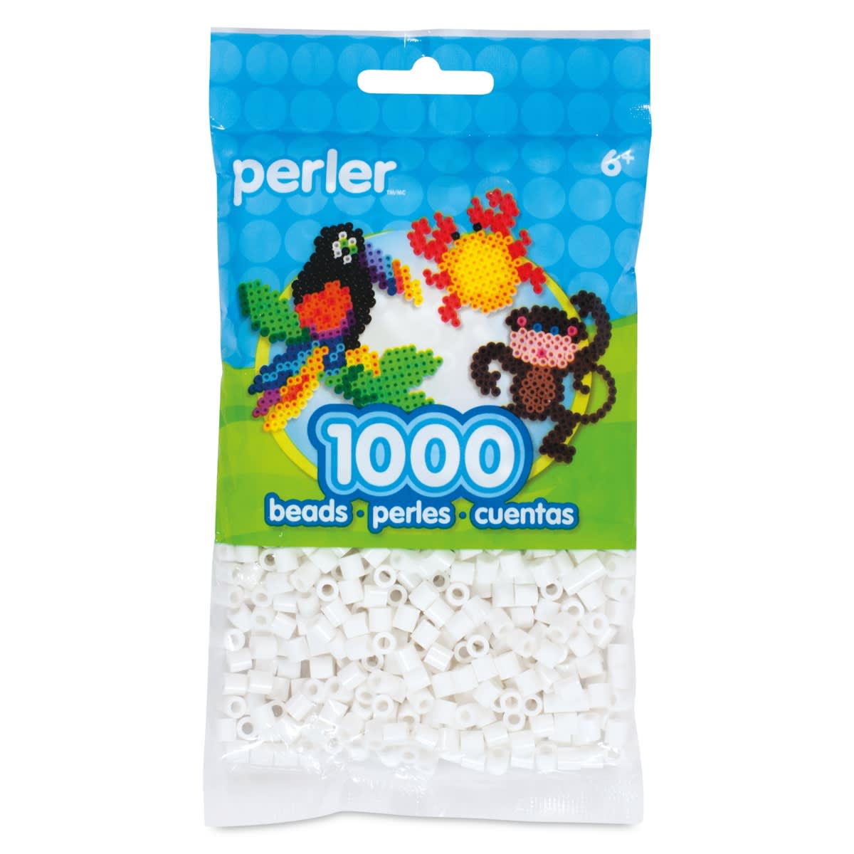Perler Fused Bead Bag - White, Pkg of 1000 - front of packaging