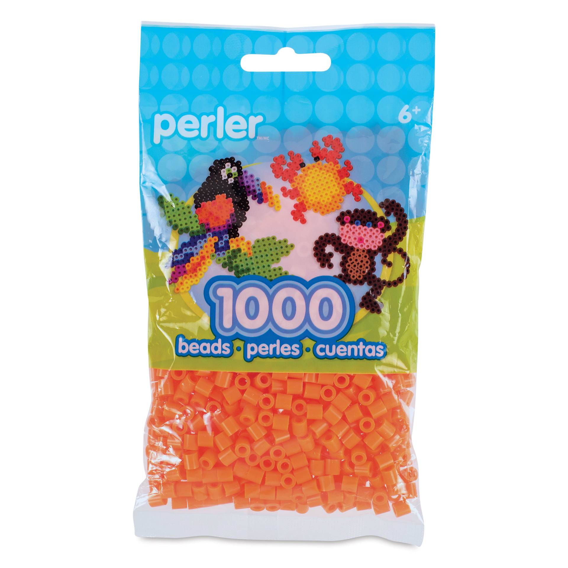 Perler Fused Bead Bag - Orange, Pkg of 1000 - front of packaging