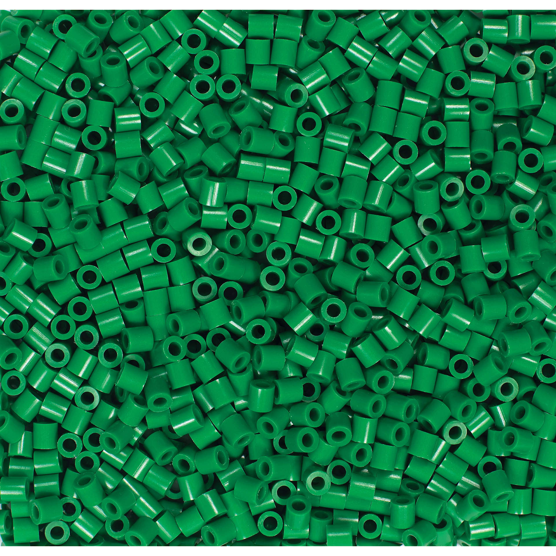Perler Fused Bead Bag - Dark Green - close-up of beads