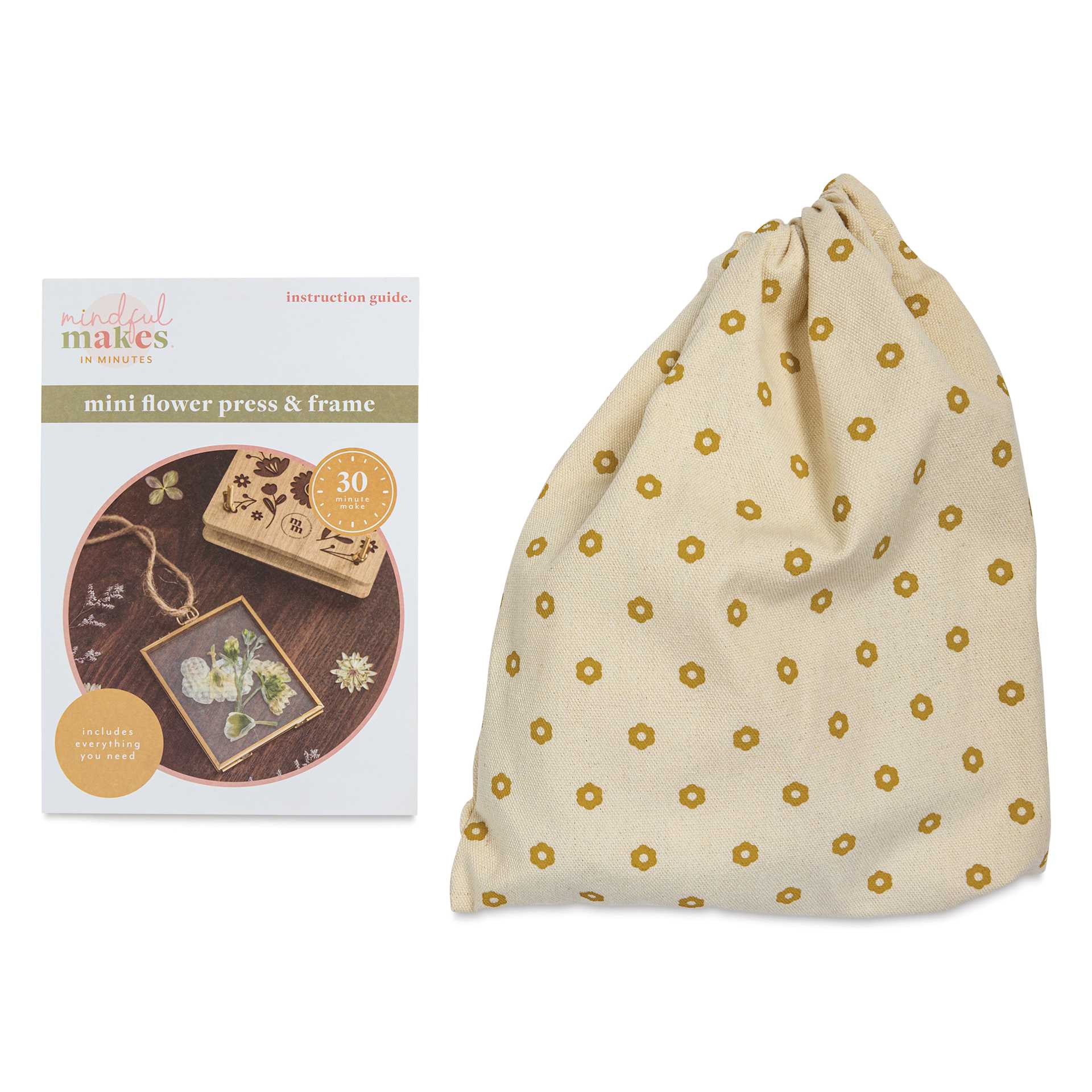 Violet Studio Mindful Makes Mini Flower Press Kit - contents in bag