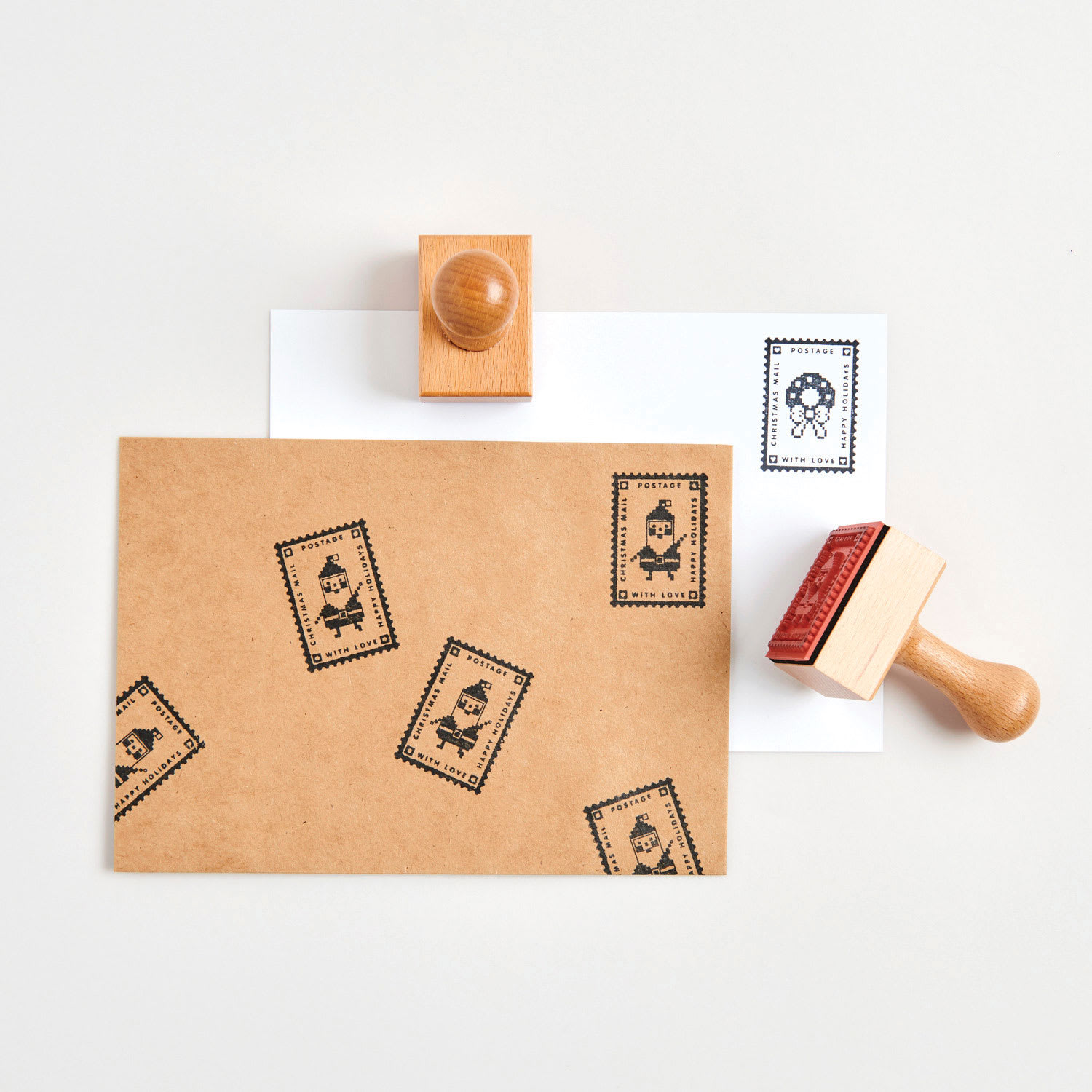 Rico Design Paper Poetry Stamp - Christmas Mail Santa applied to paper