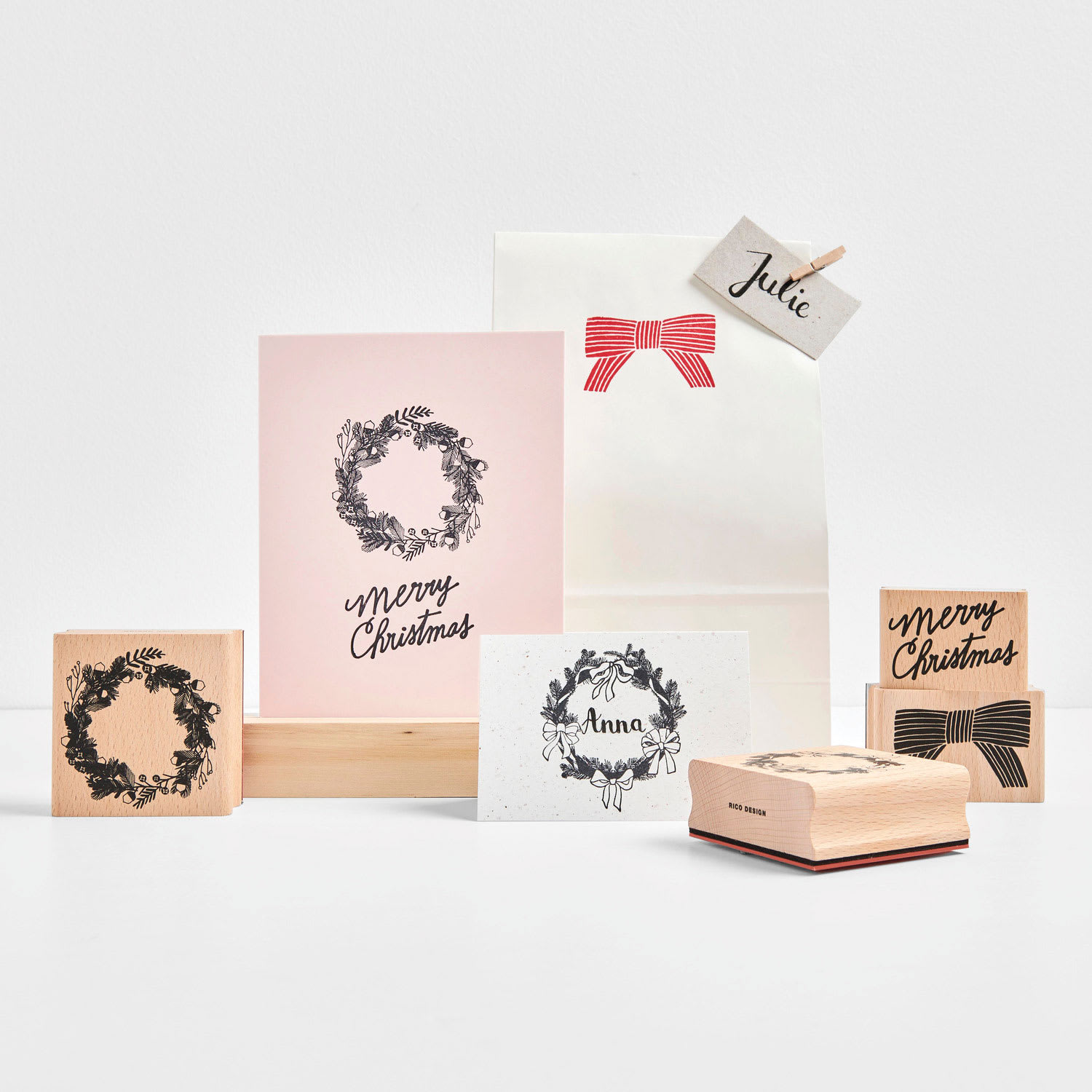 Rico Design Paper Poetry Stamp - Merry Christmas showing completed projects