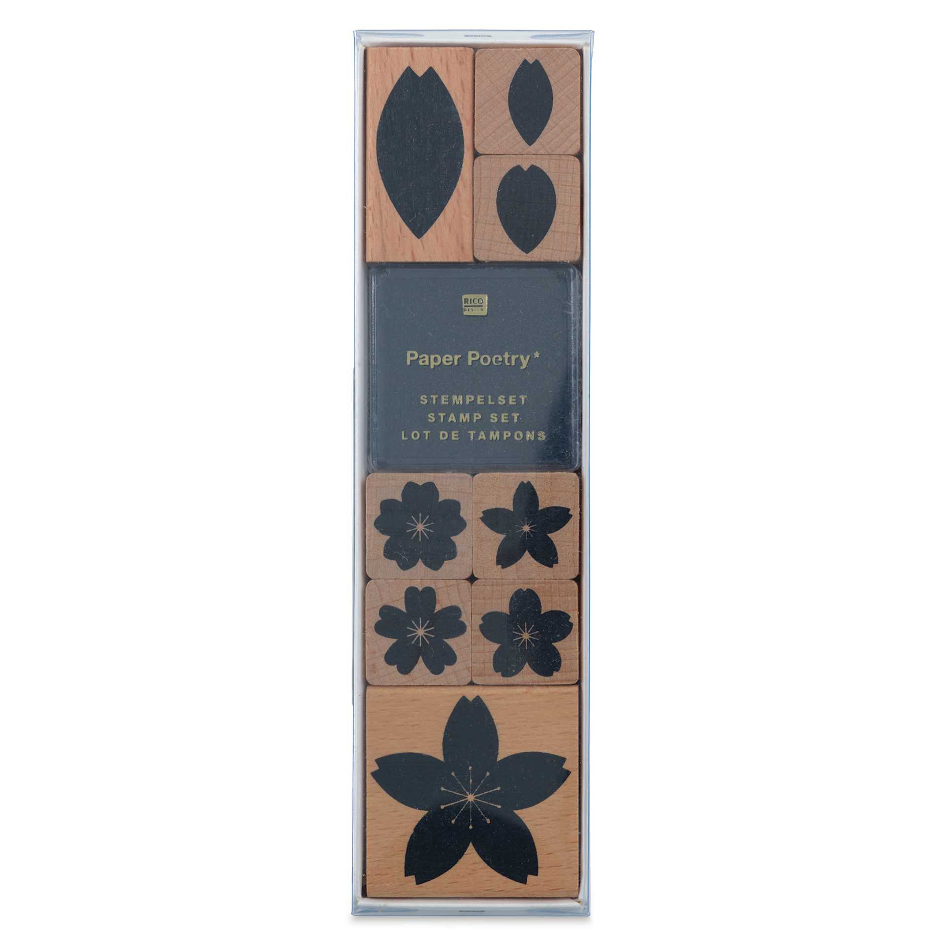 Rico Design Paper Poetry Stamp Set - Set of 9, Sakura front of packaging