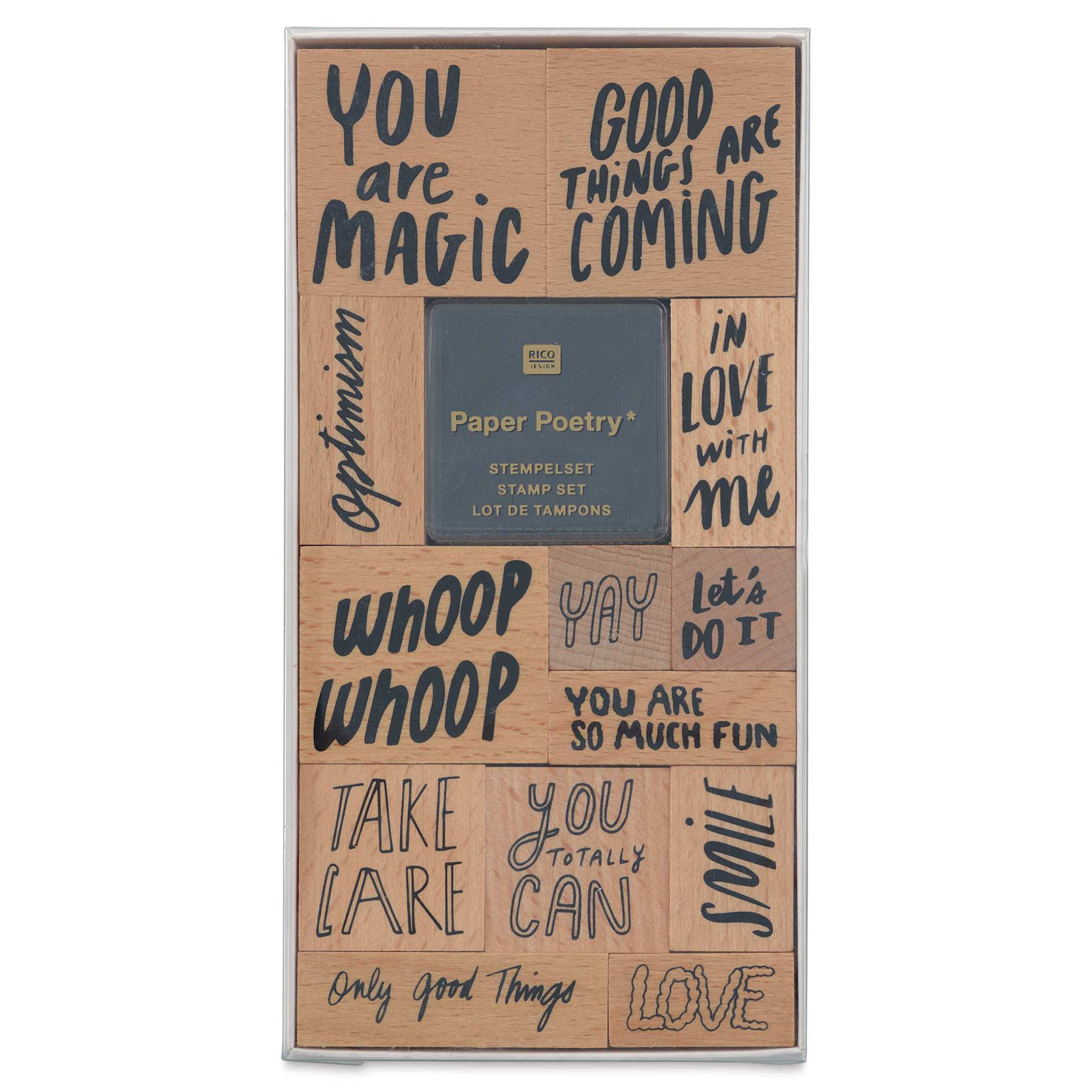 Rico Design Paper Poetry Stamp Set - Set of 13, You Are Magic front of packaging