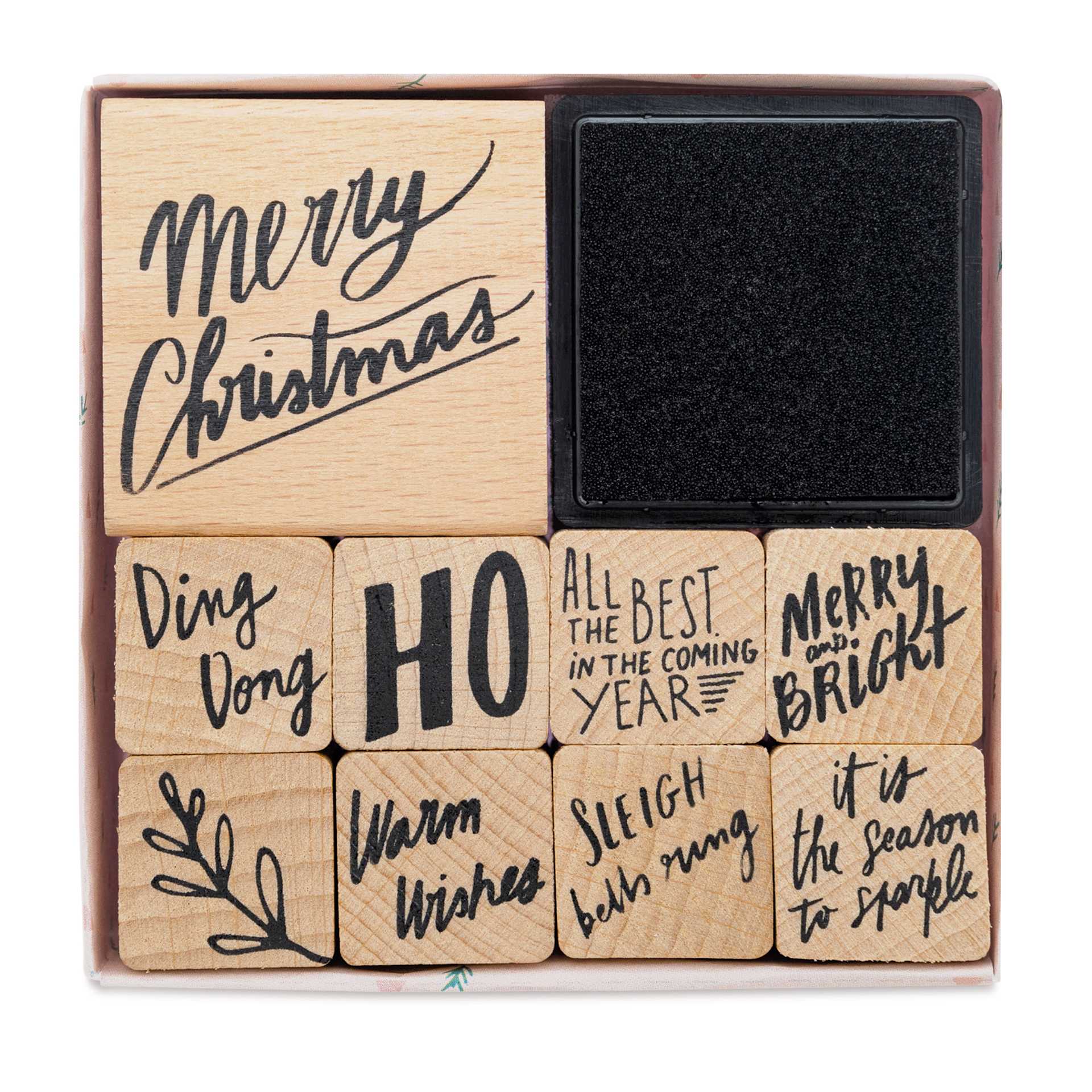 Rico Design Paper Poetry Stamp Set - Set of 9, Jolly Christmas front of packaging
