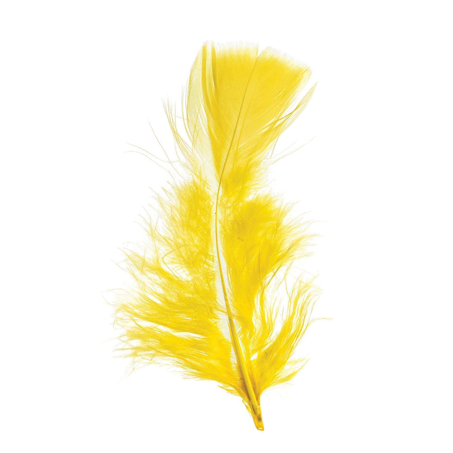 John Bead Marabou Feathers - Yellow - single feather