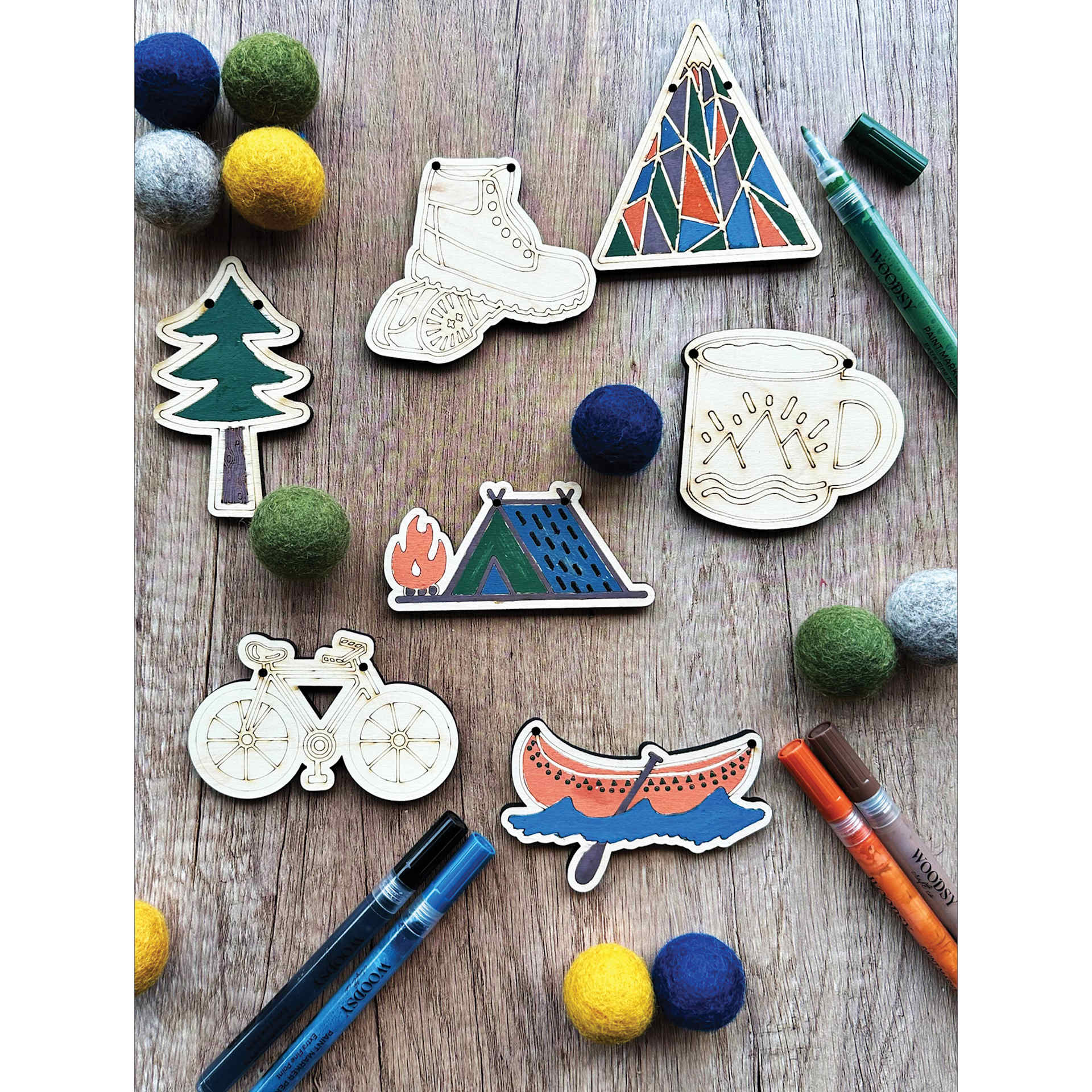 Woodsy Craft Co. DIY Garland Kit - Adventure - in progress