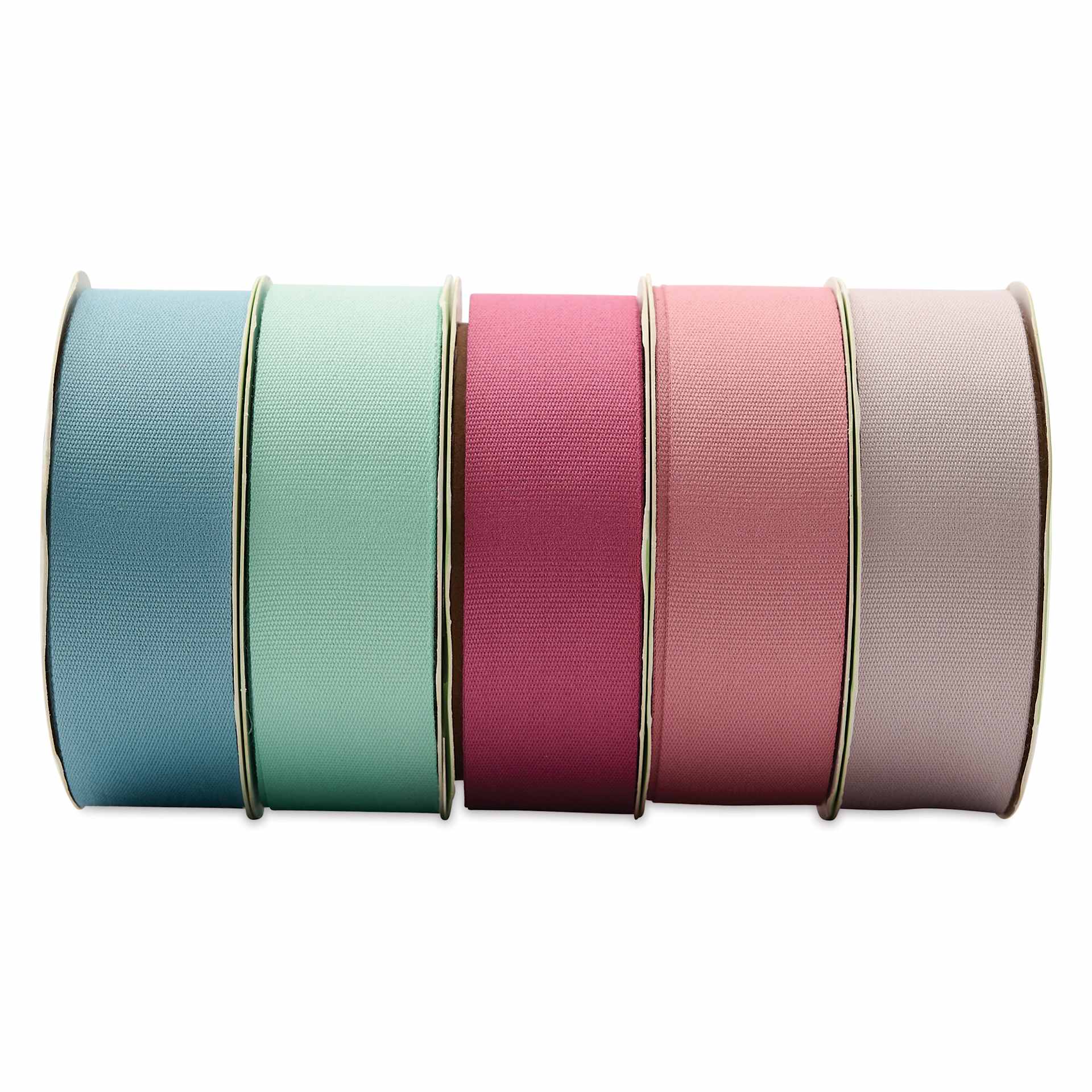 Morex Cotton Eco Ribbon - Assorted Colors, 1" x 3.25 yd, Pkg of 5