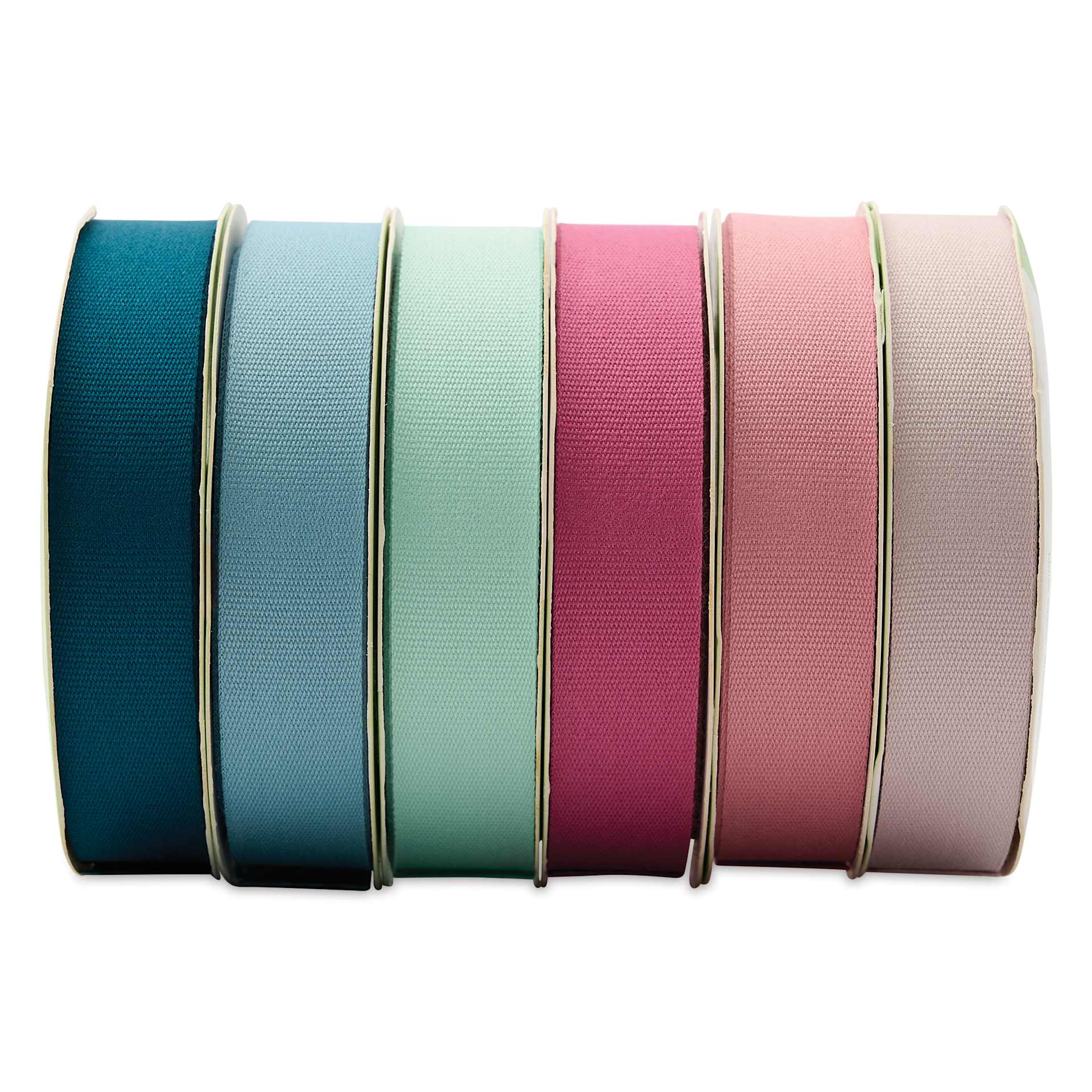Morex Cotton Eco Ribbon -  Assorted Colors, 5/8" x 3.25 yd, Pkg of 6