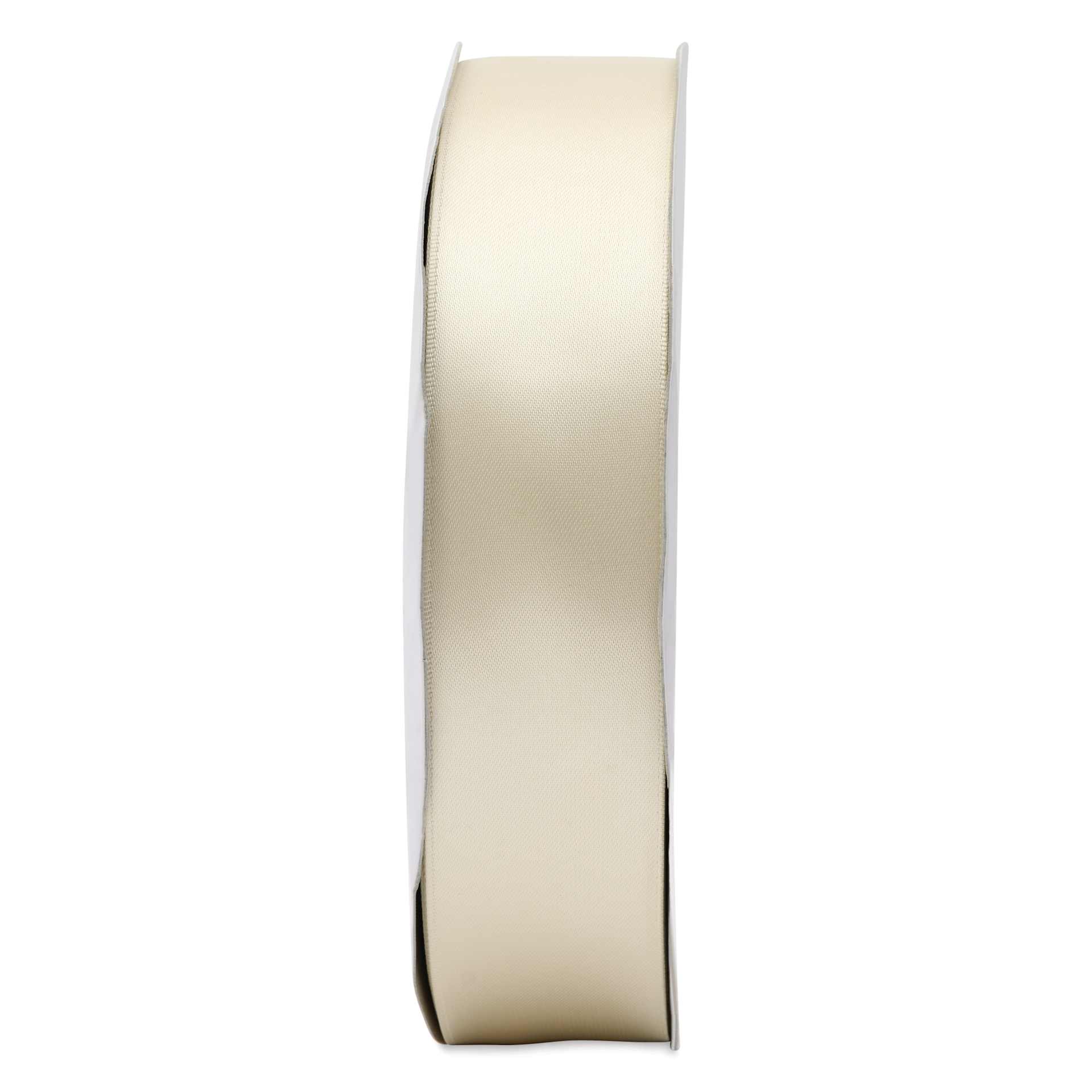 Morex Recycled Double Faced Satin Ribbon - Ivory, 1-1/2" x 100 yd