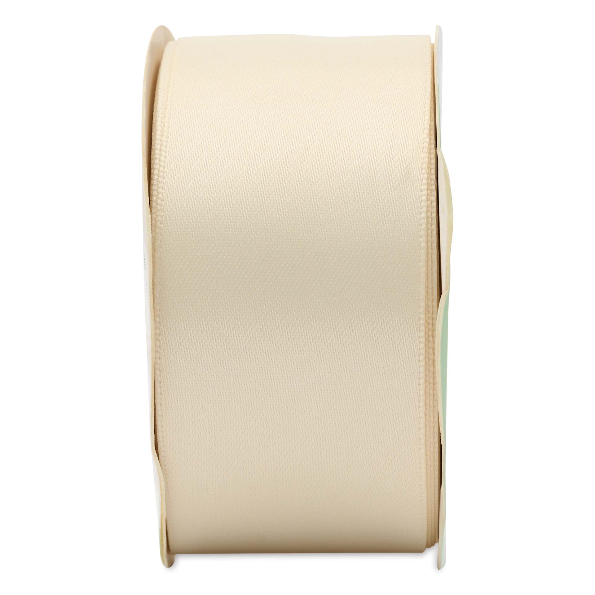 Morex Recycled Double Faced Satin Ribbon - Ivory, 1-1/2" x 10 yd