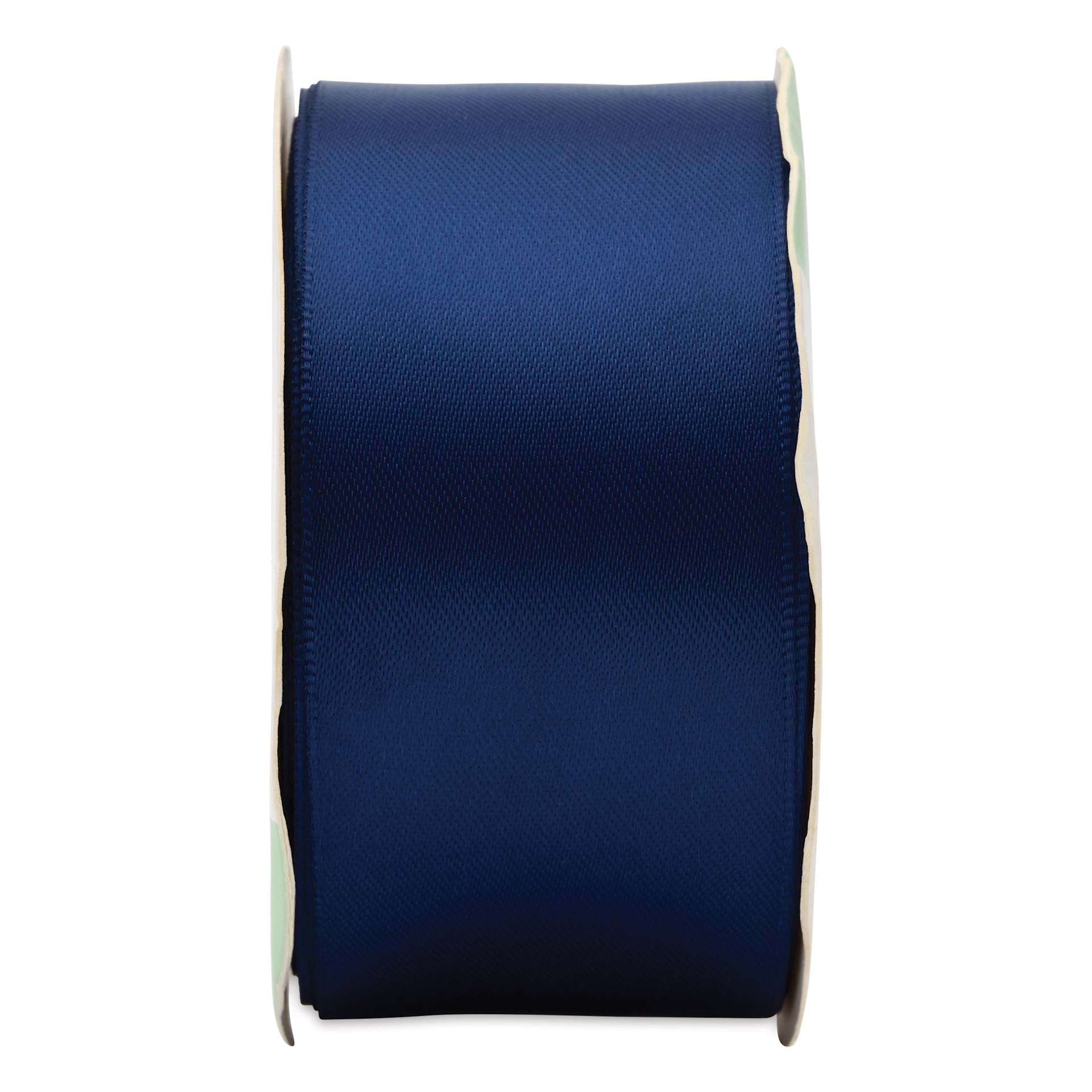 Morex Recycled Double Faced Satin Ribbon - Navy, 1-1/2" x 10 yd