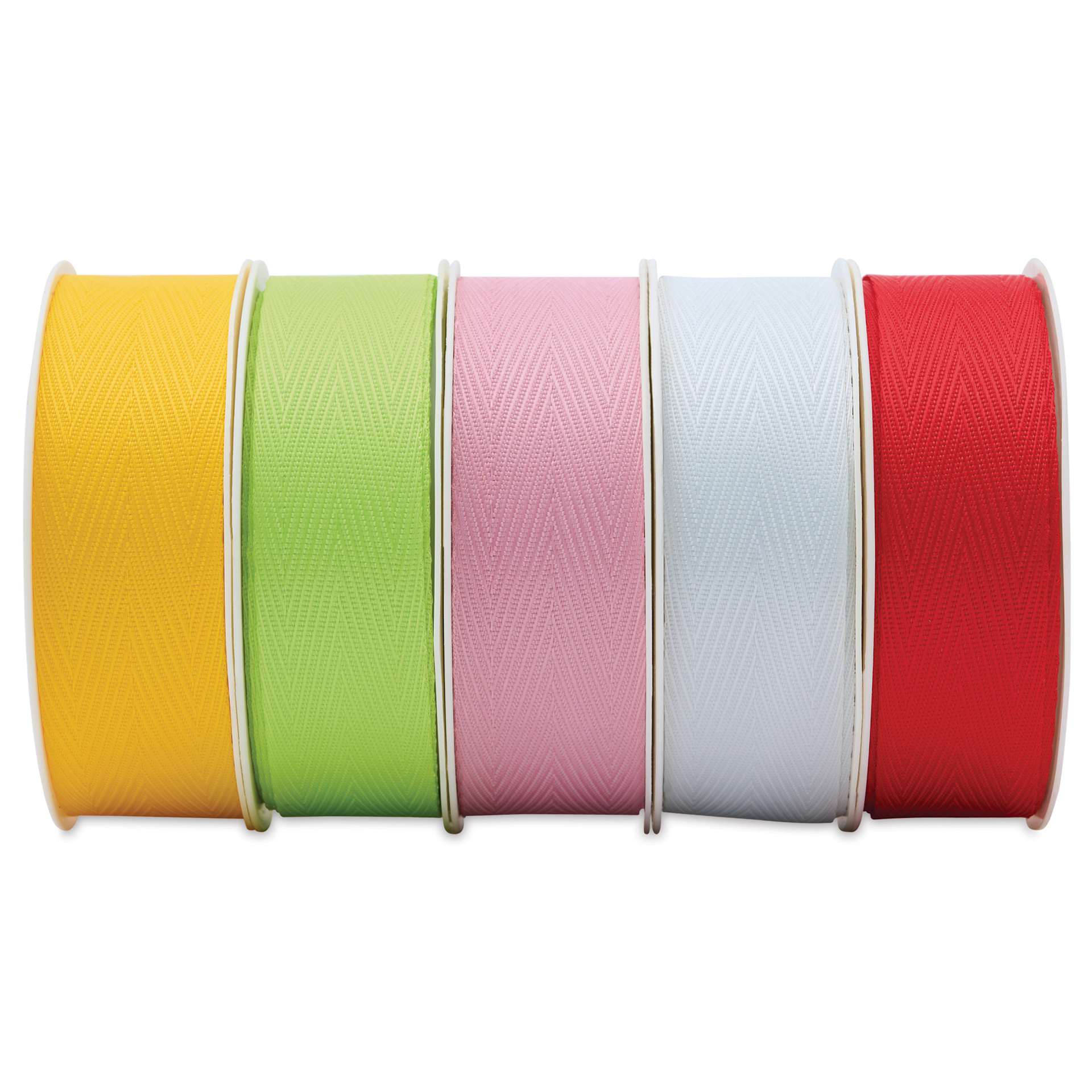 Morex New Life Twill Ribbon - Bright, 1" x 3.25 yd, Pkg of 5