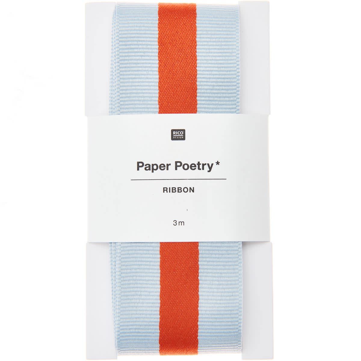 RIBBN STRP 38MMX3M GREY/ORANGE