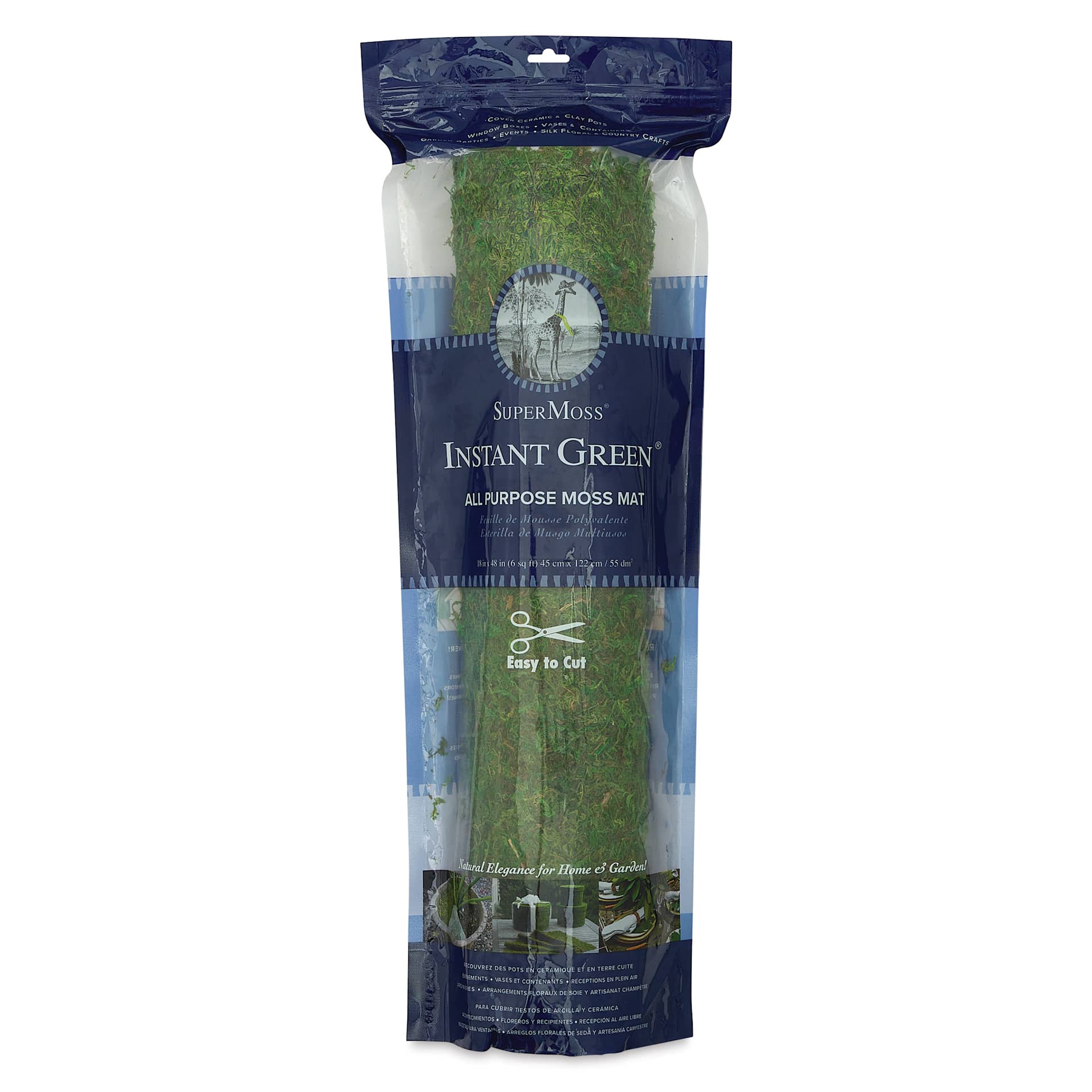 SuperMoss Peel-n-Stick Moss Mat - 18" x 48", front of packaging
