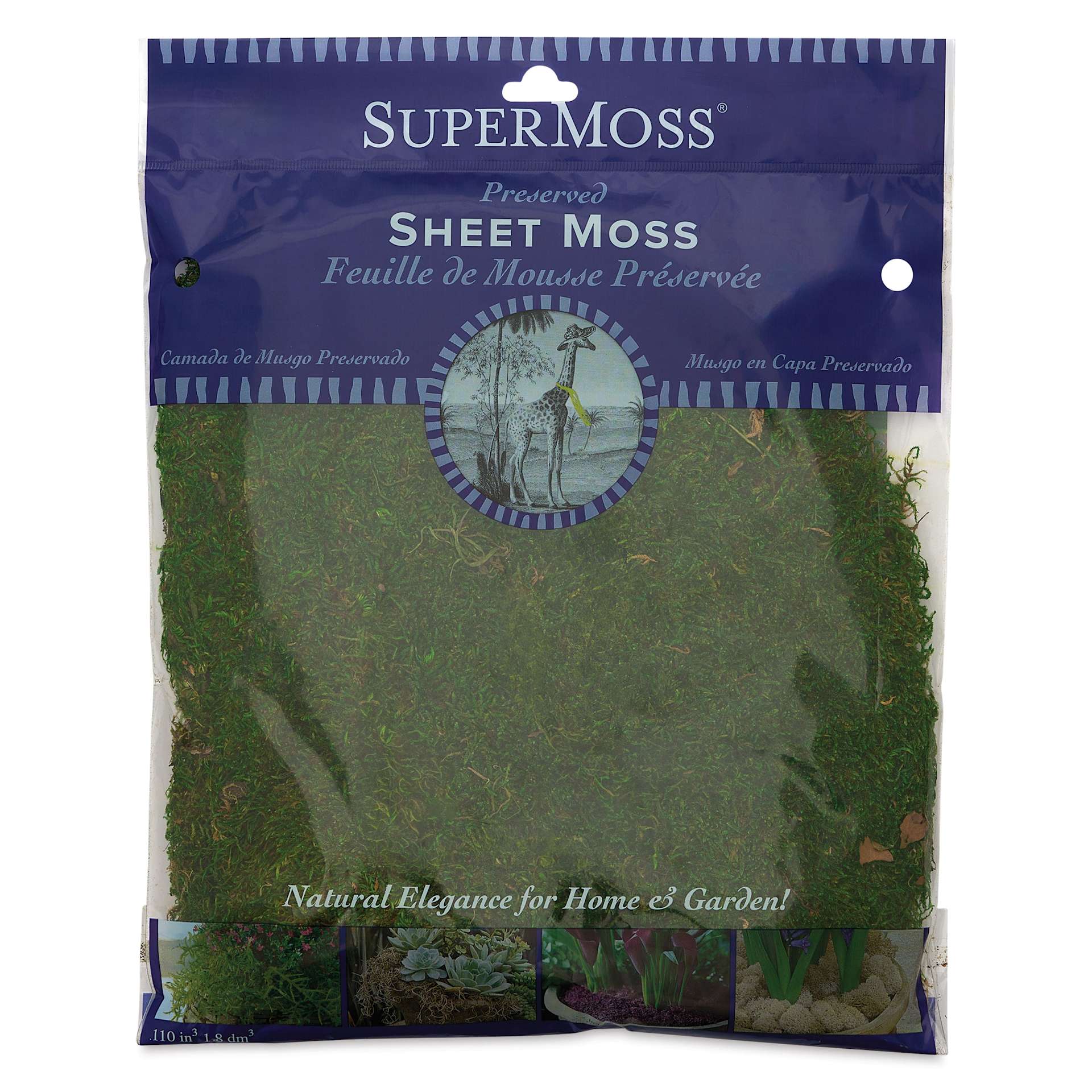 SuperMoss Preserved Sheet Moss - front of packaging