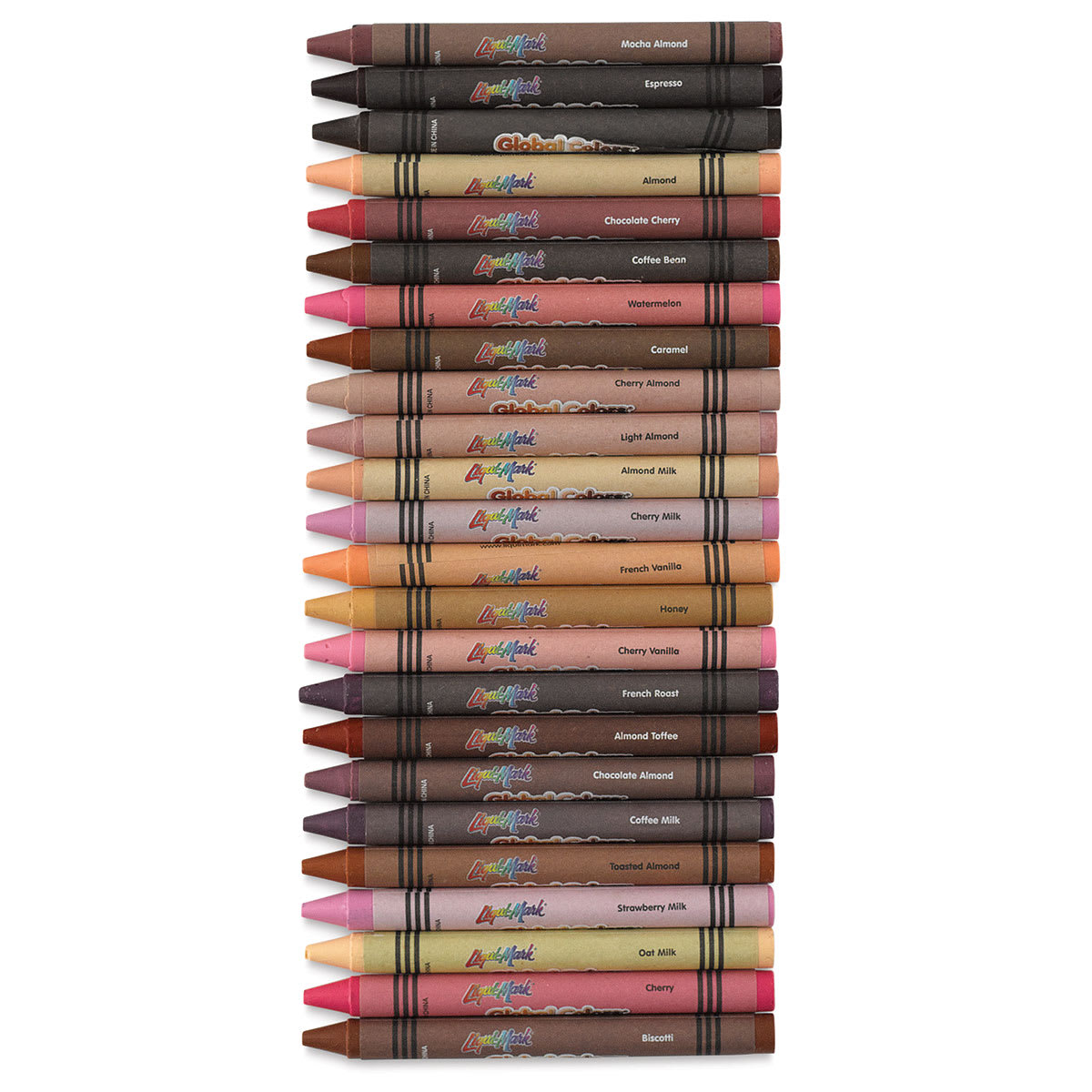 Liqui-Mark Crayons - Global Colors, Set of 24 (set contents)