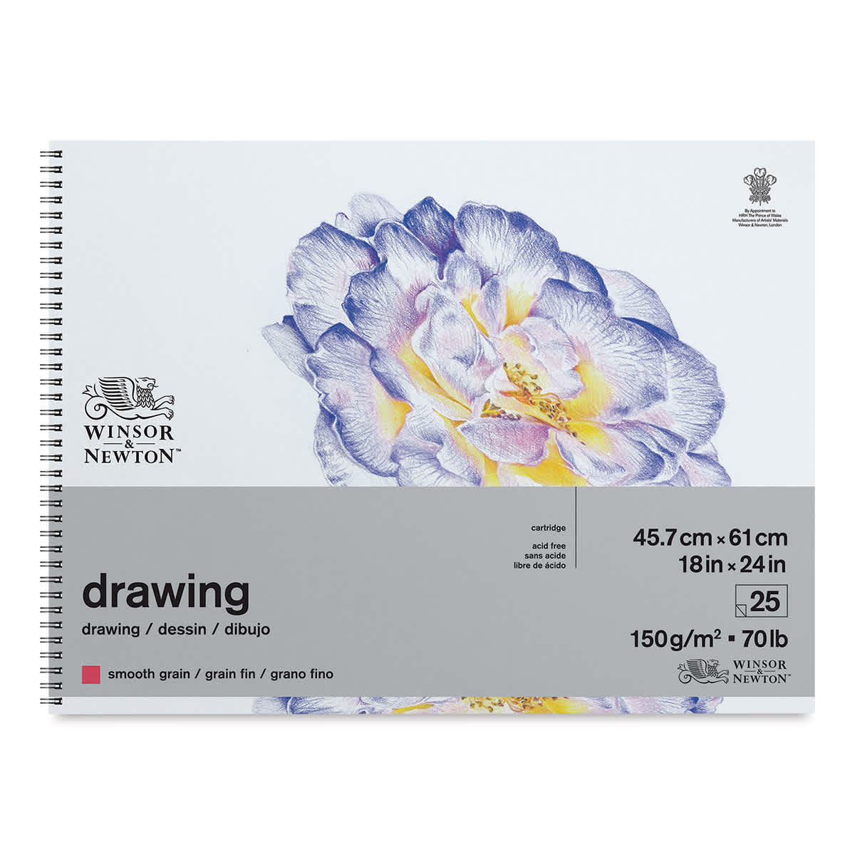 Winsor & Newton Drawing Pad - 18" x 24", Smooth (front of pad)