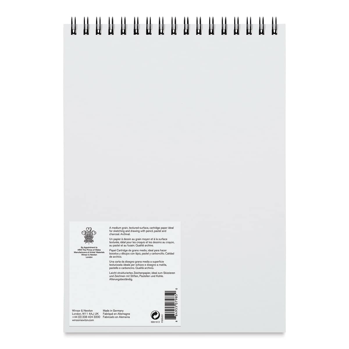 Winsor & Newton Drawing Pad - 9" x 12", Medium (back of pad)