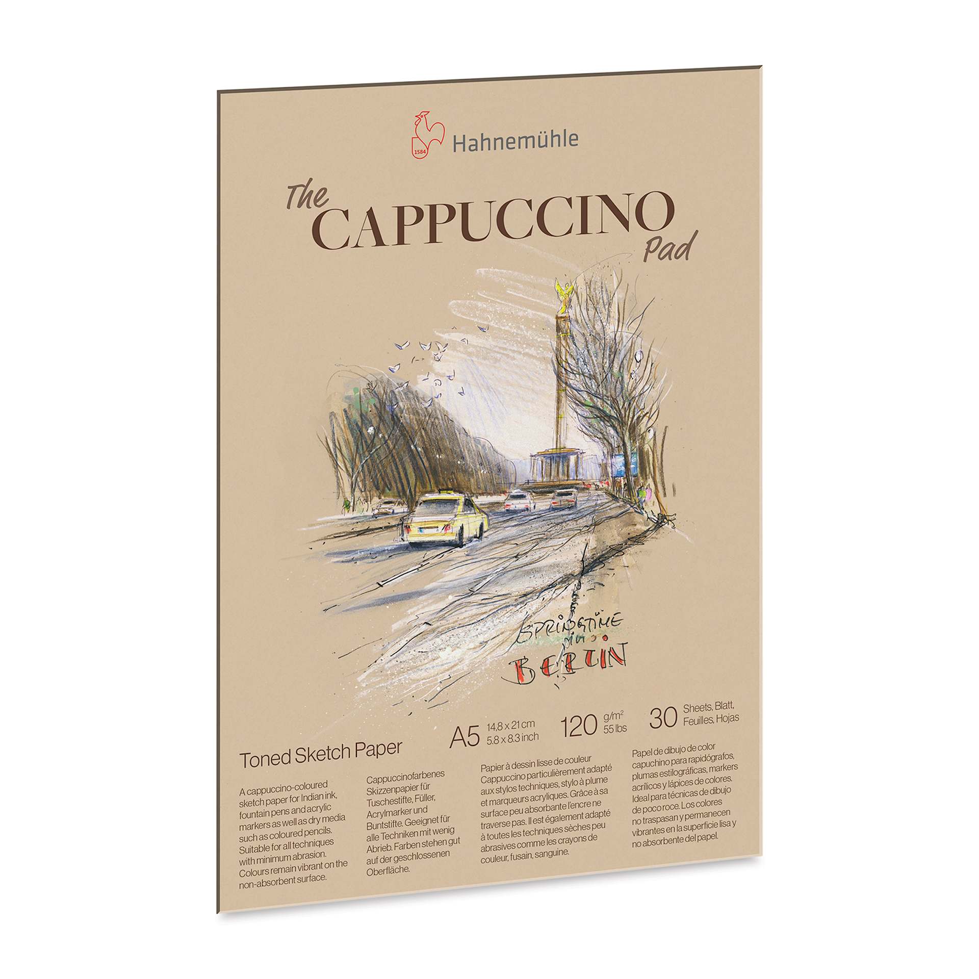 Hahnemühle The Cappuccino Sketch Pad - 5.8" x 8.3", 30 Sheets, 120 gsm