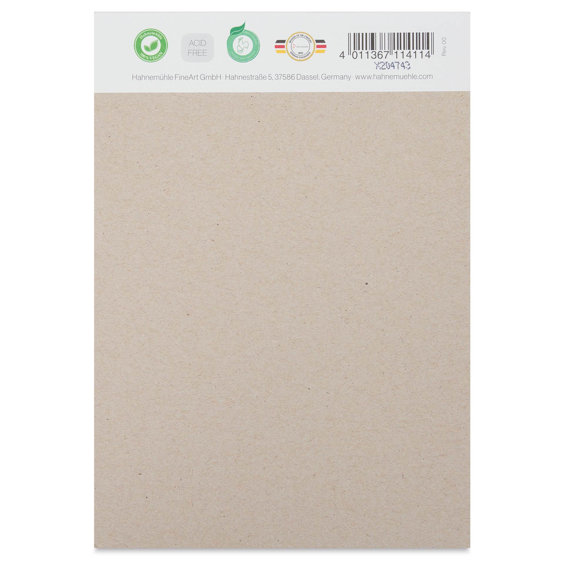 Hahnemühle Hemp Sketch Pad - 5.8" x 8.3", 80 Sheets back of pad