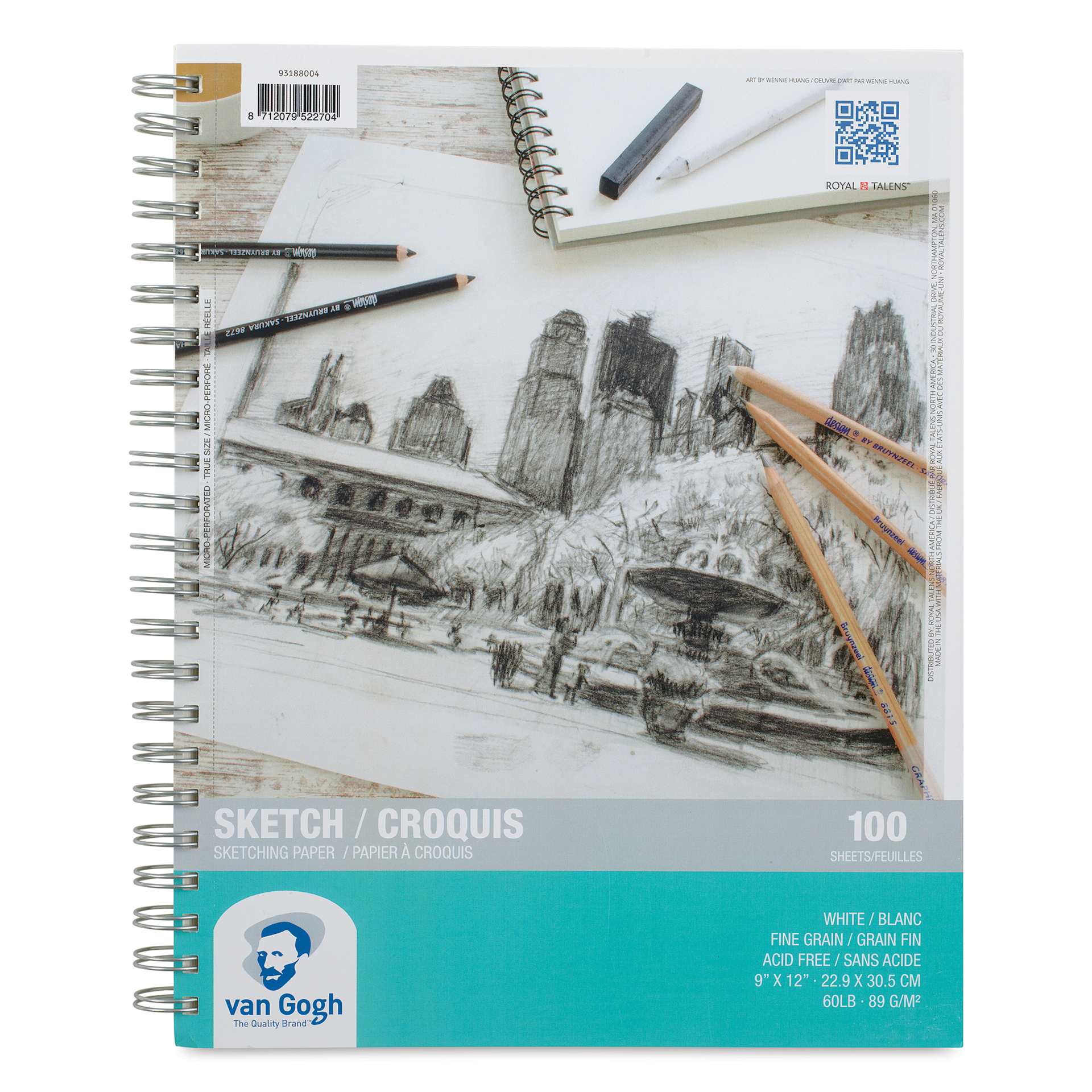 Van Gogh Sketch Pad - 9" x 12", front cover