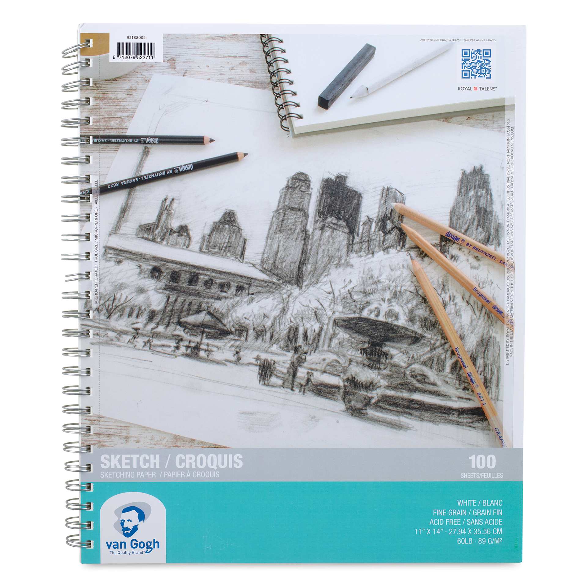 Van Gogh Sketch Pad - 11" x 14", front cover