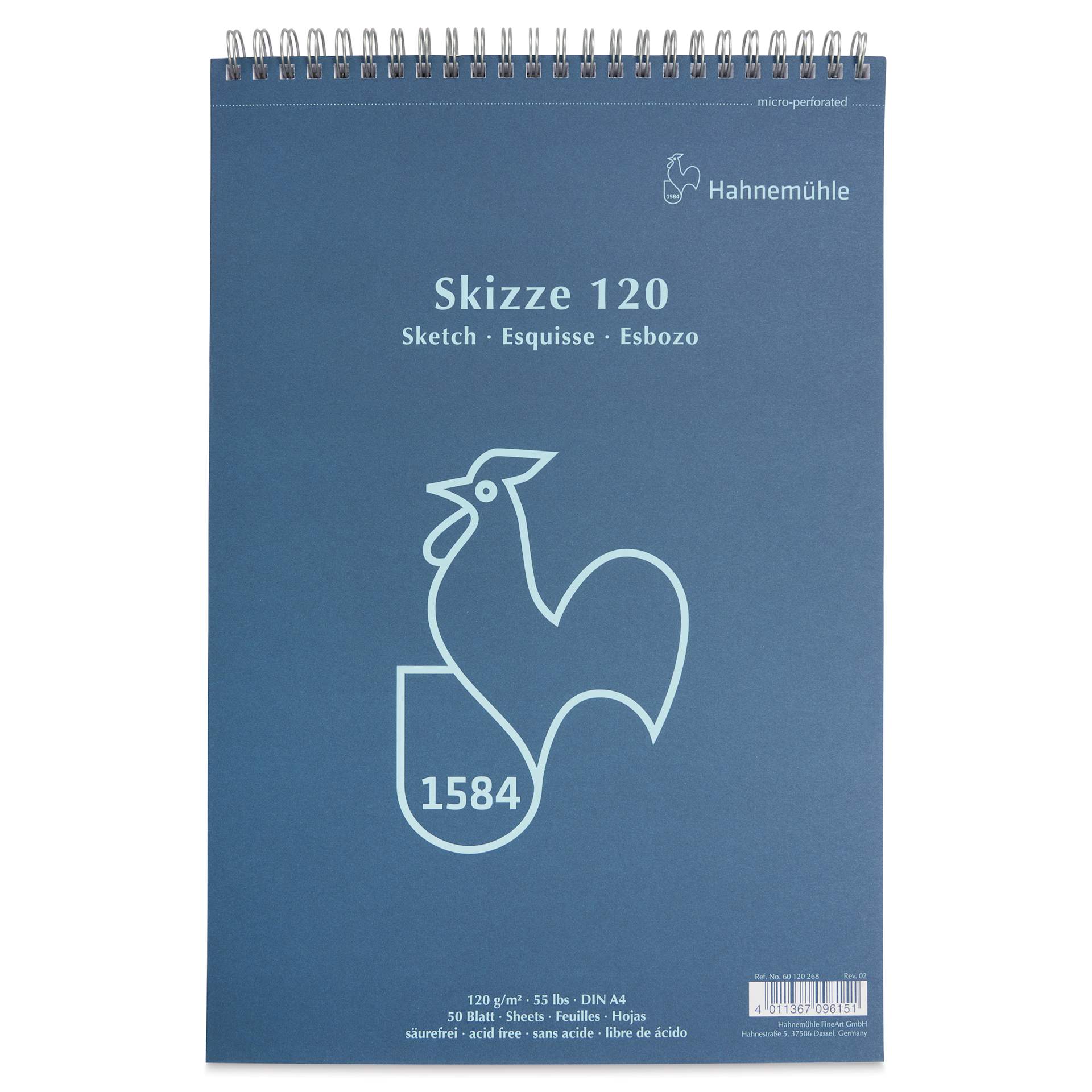 Hahnemühle Skizze Spiral-Bound Sketch Pad - 8.27" x 11.69", 120 gsm, cover