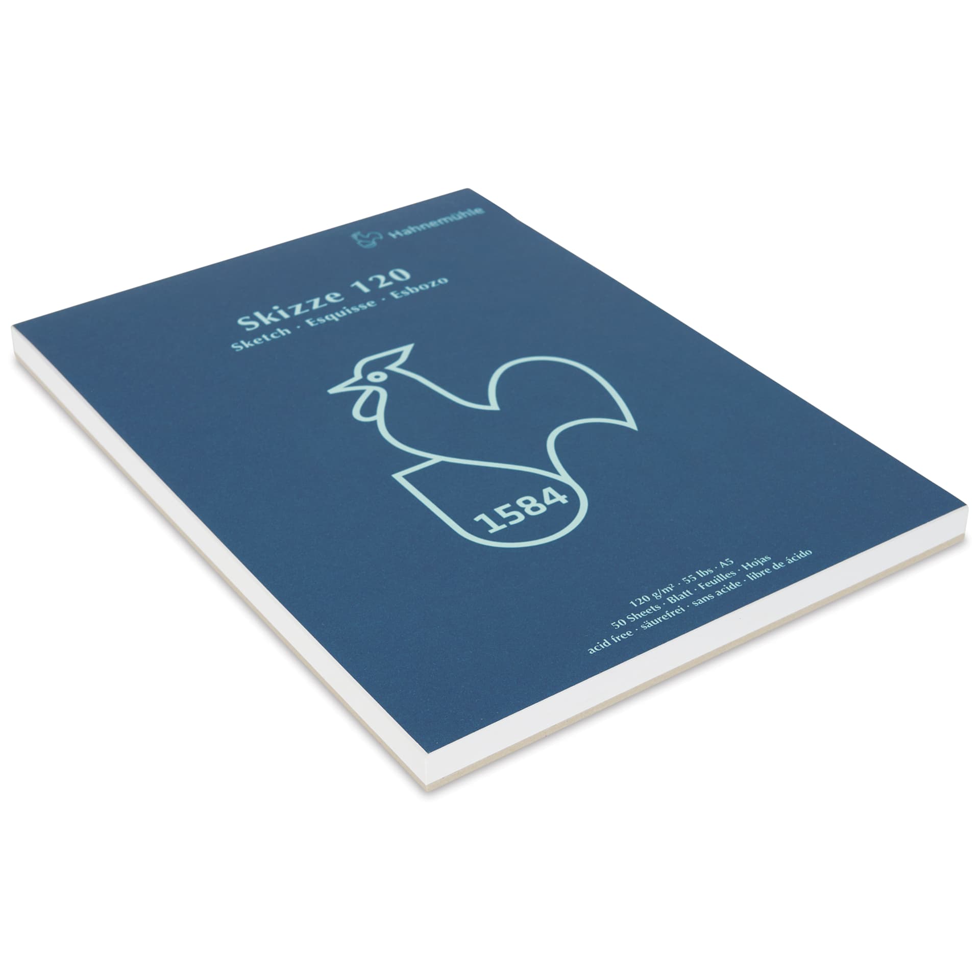 Hahnemühle Skizze Gluebound Sketch Pad - 5.83" x 8.27", 50 Sheets, 120 gsm, laying flat