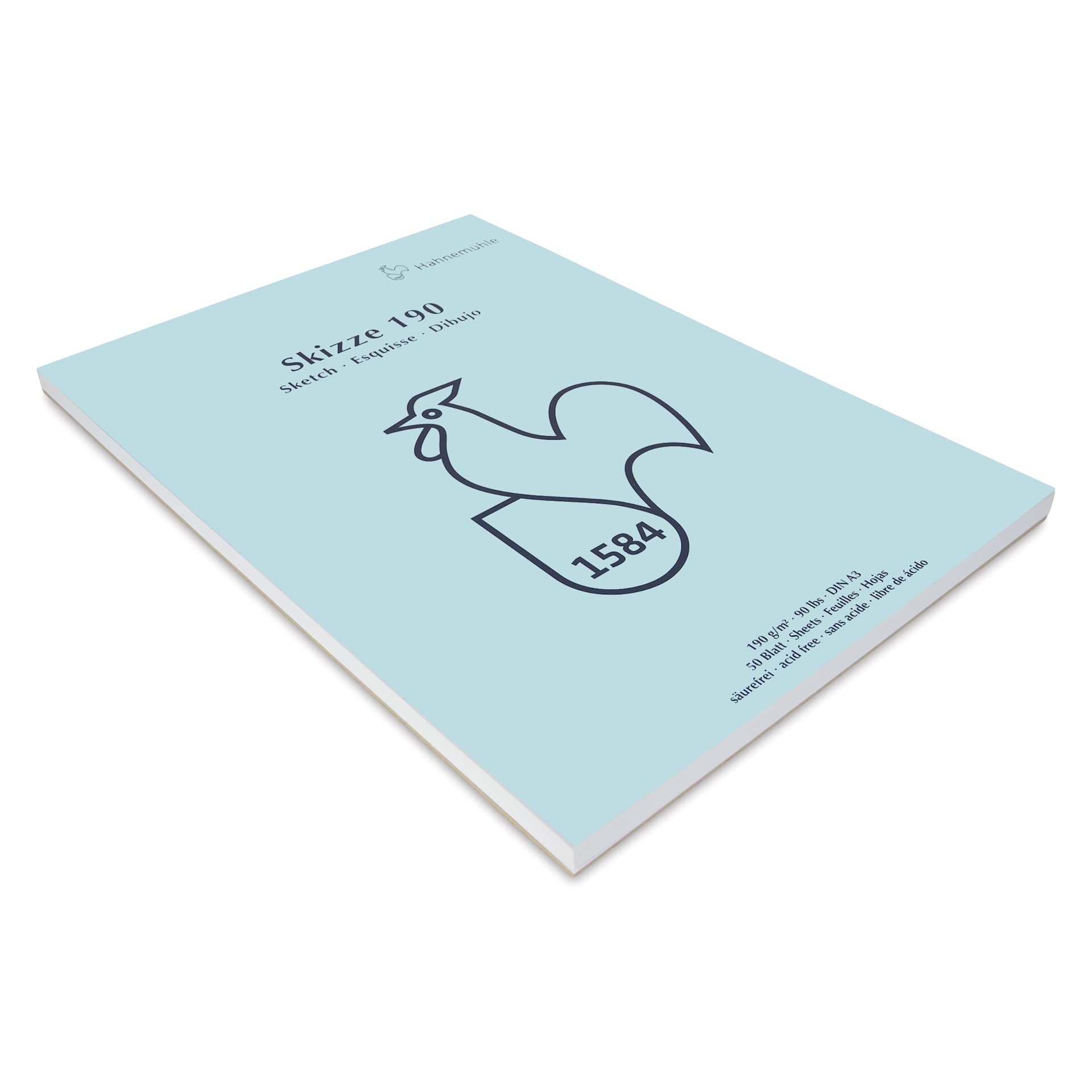 Hahnemühle Skizze Gluebound Sketch Pad - 11.69" x 16.53", 50 Sheets, 190 gsm, laying flat