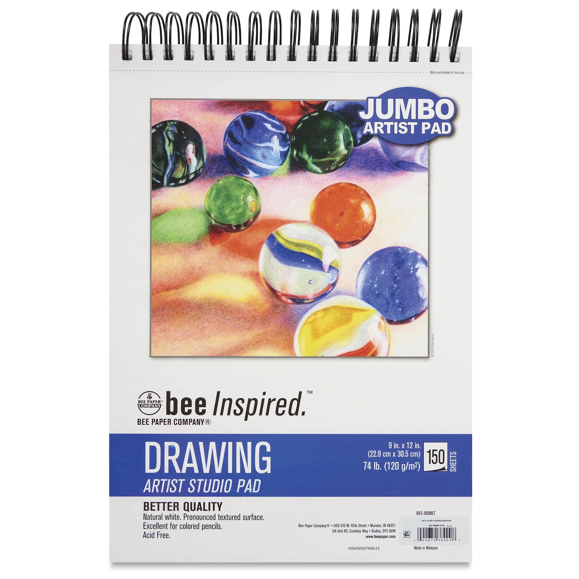 Bee Inspired Drawing Jumbo Artist Pad - 9" x 12", front cover