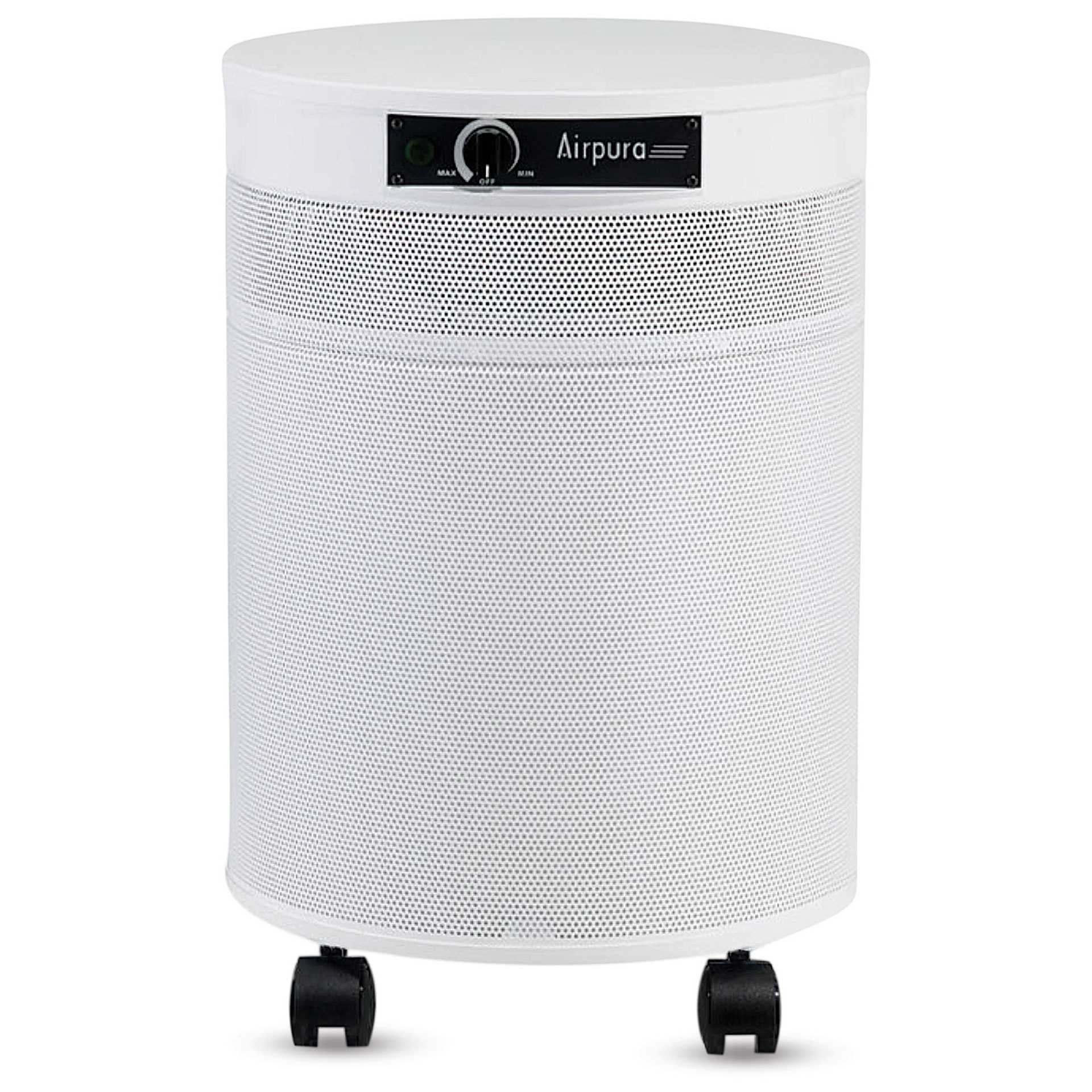Airpura R600 Air Purifier - White, front view. 